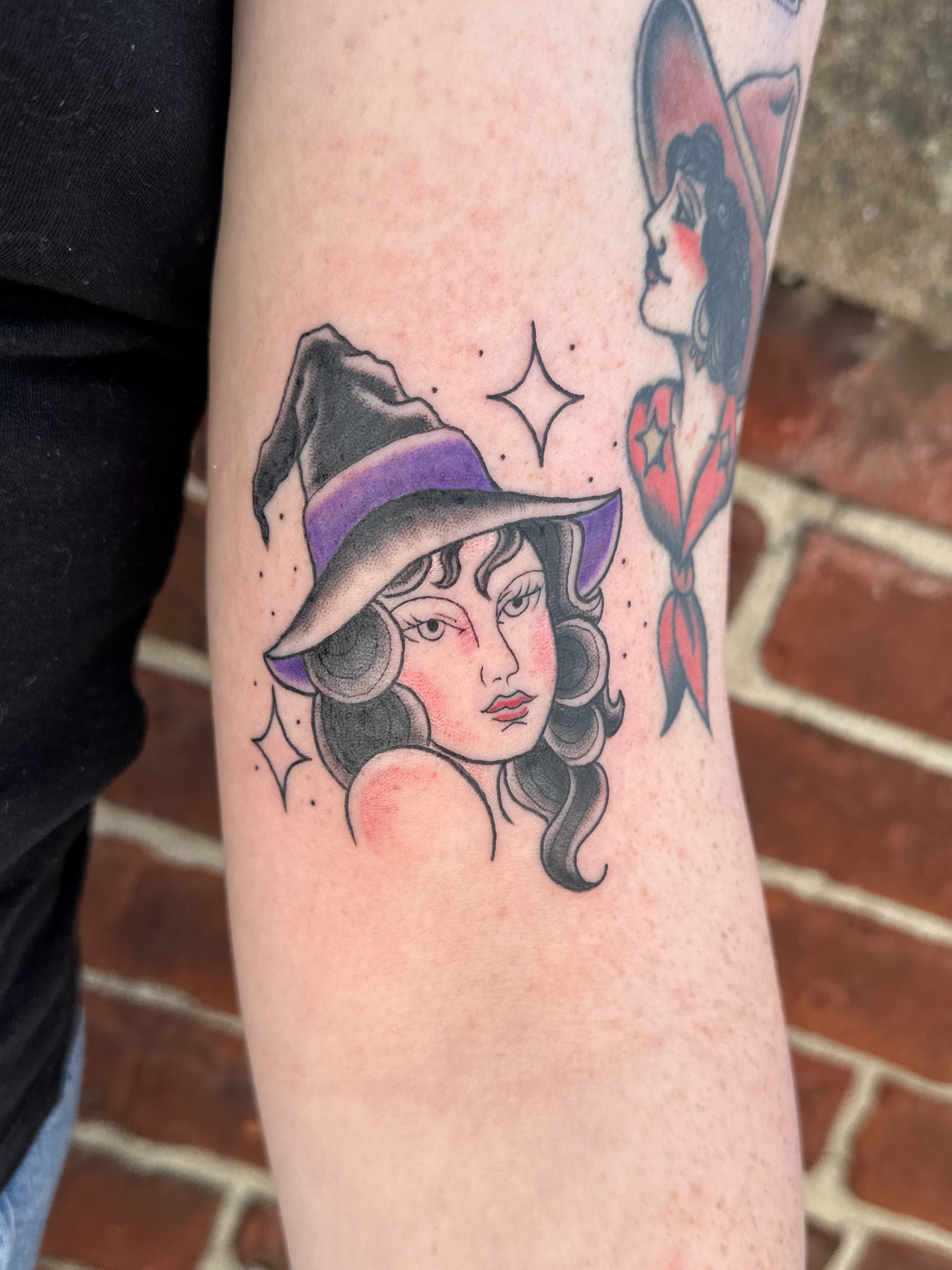Tattoo by @mallorytattoos — american_traditional, dotwork