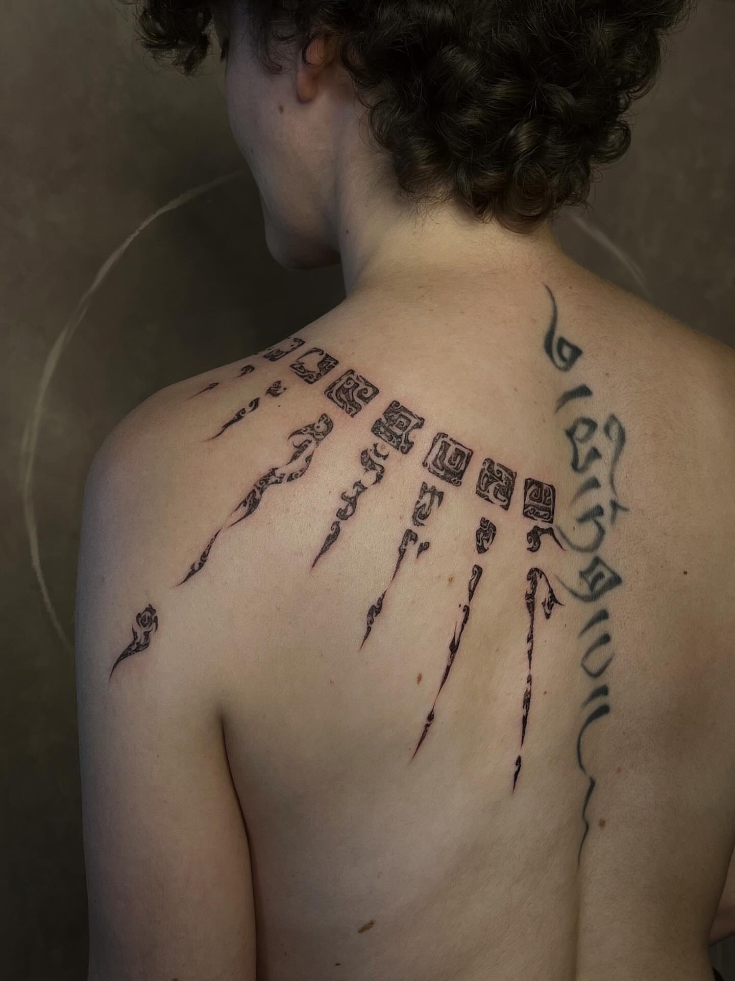 Tattoo by @orbritual — black_and_grey