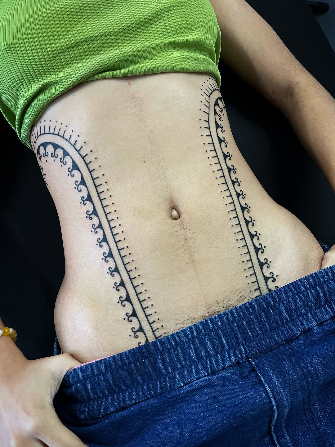 Tattoo by @cosmic___karma — tribal, blackwork