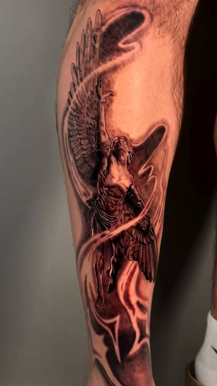Tattoo by @jiinkytattoos — realism, black_and_grey
