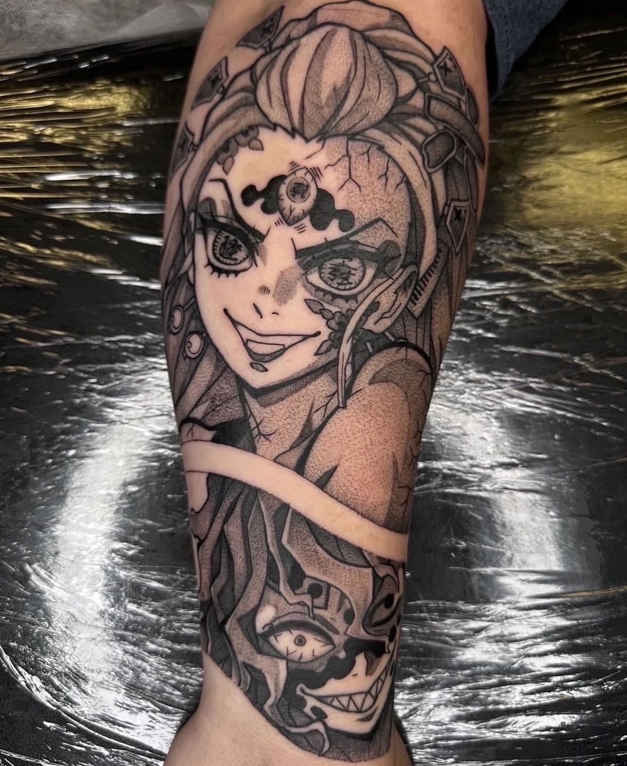 Anime character anime tattoo on the forearm by Kieran Gorse (Mihalovits) 🏴󠁧󠁢󠁷󠁬󠁳󠁿 🇺🇸