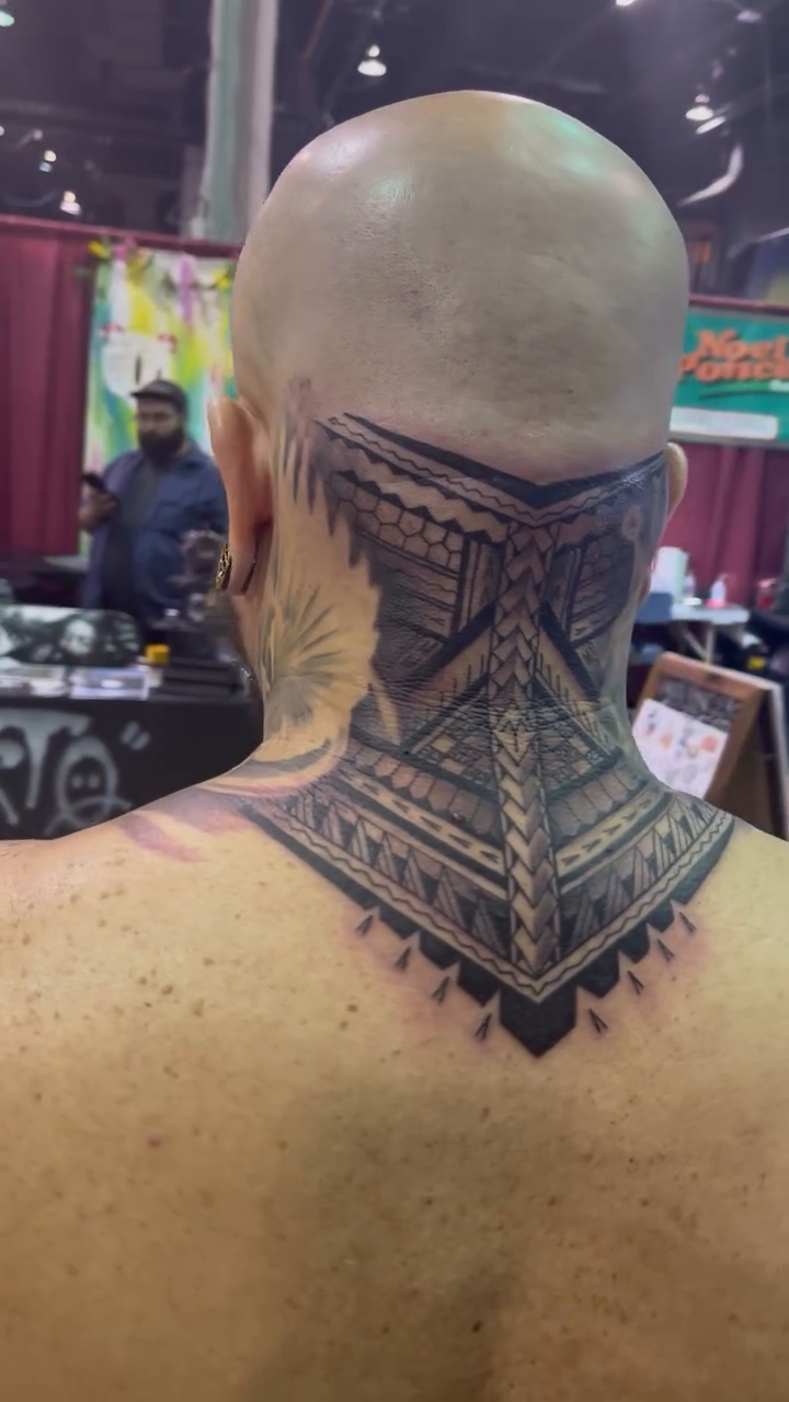 Tattoo by @redneckusotattoo β geometric, tribal