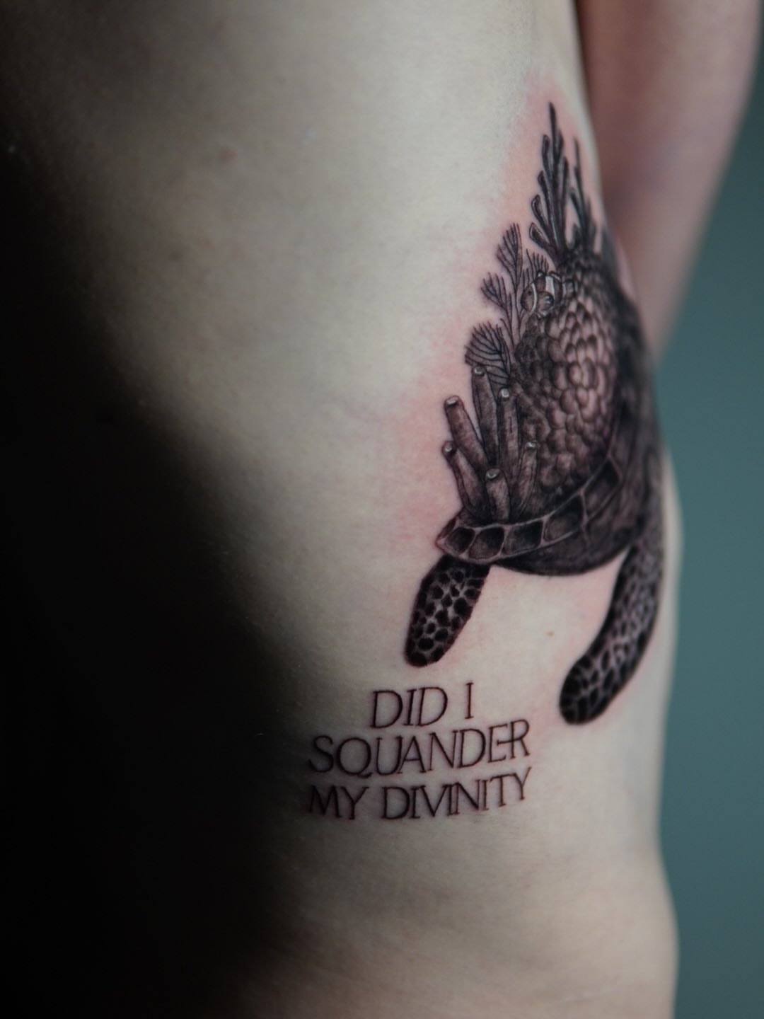 Tattoo by @catgirltattoo — black_and_grey