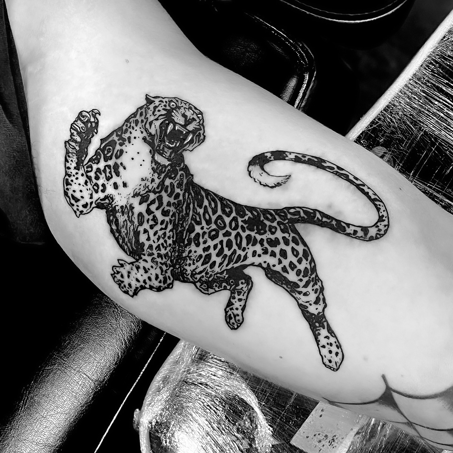 Tattoo by @jonvonschlong — black_and_grey