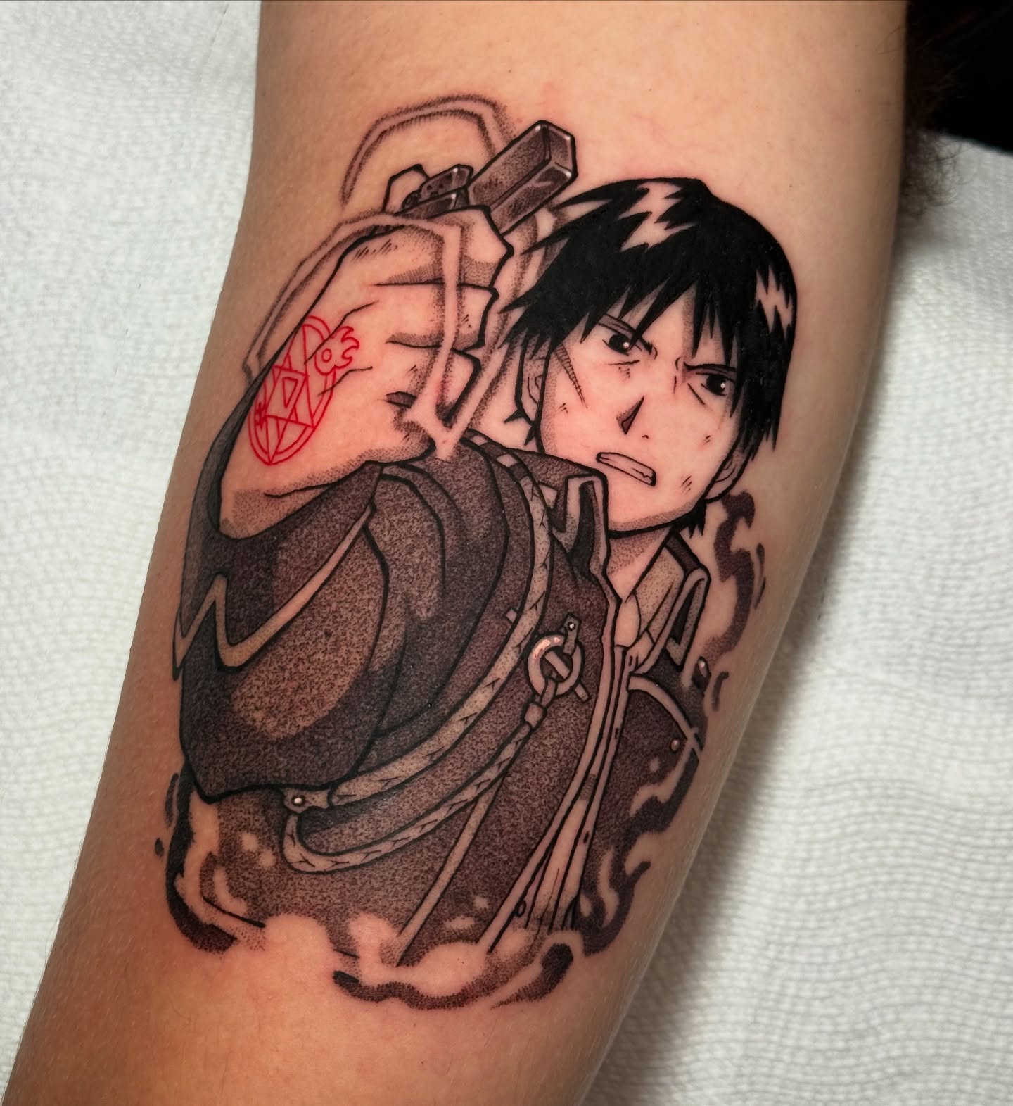 Eren Yeager anime tattoo on the forearm by ɢᴀʙʀɪᴇʟ ᴍᴇɴᴅᴇꜱ ᴏʟɪᴠᴇɪʀᴀ