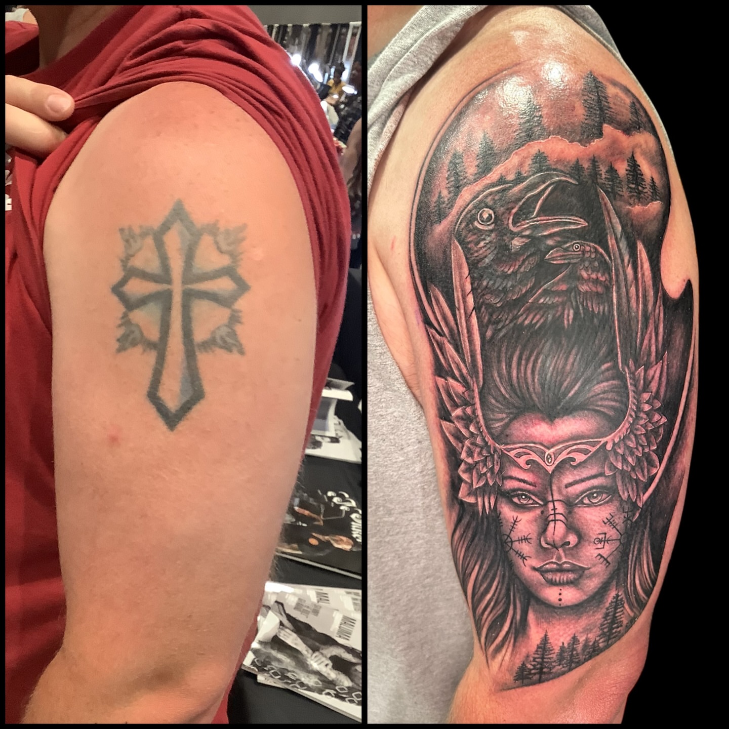 Tattoo by @tattyourface β black_and_grey, realism