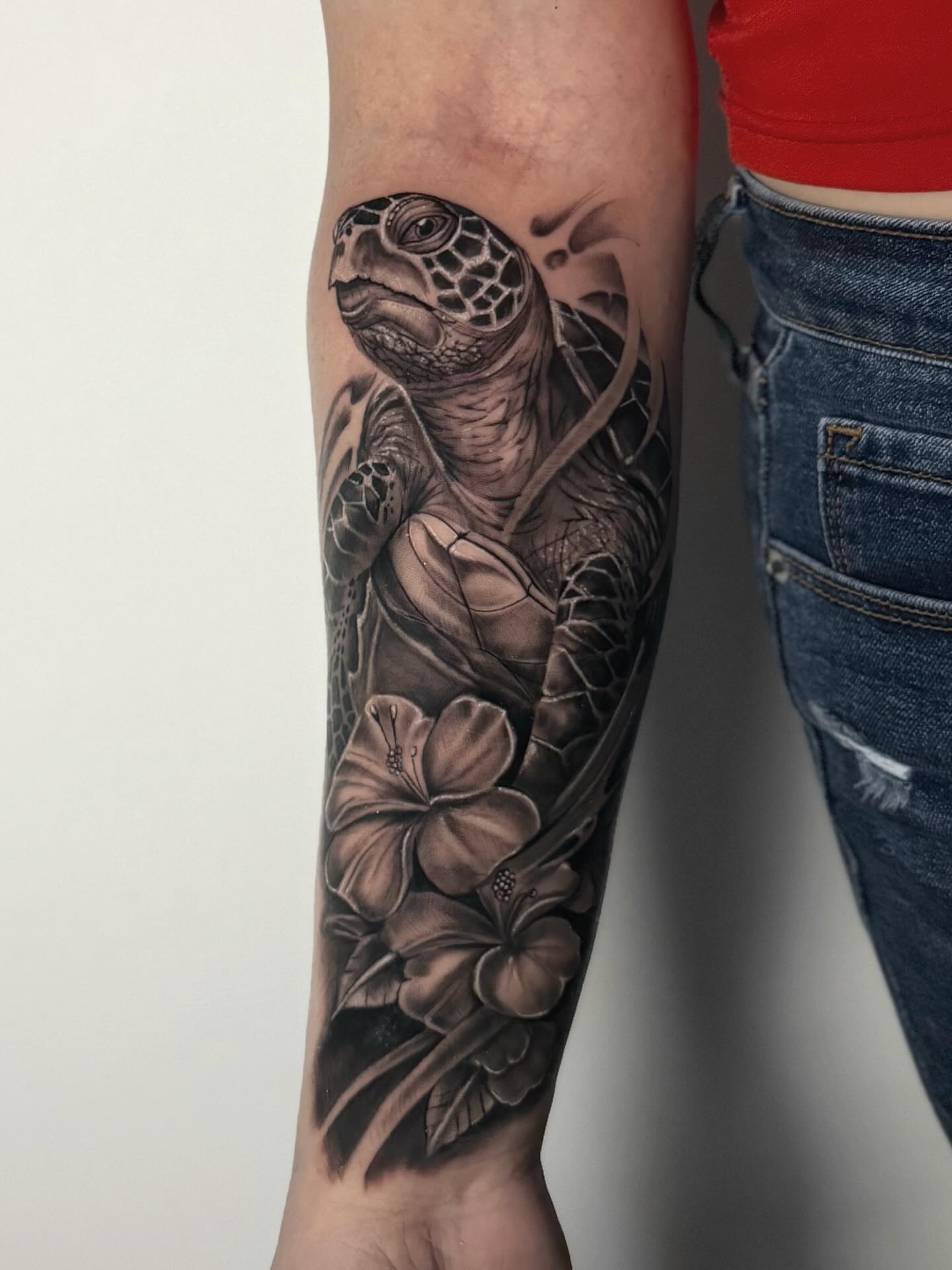 Tattoo by @gemmatattoooficiall — realism, black_and_grey