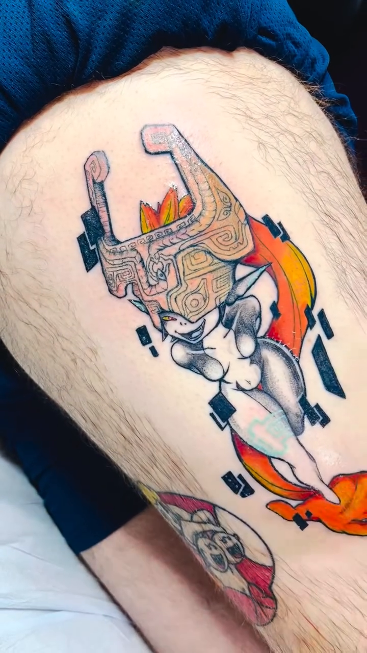 Tattoo by @blainoinsanotattoo — anime, realism