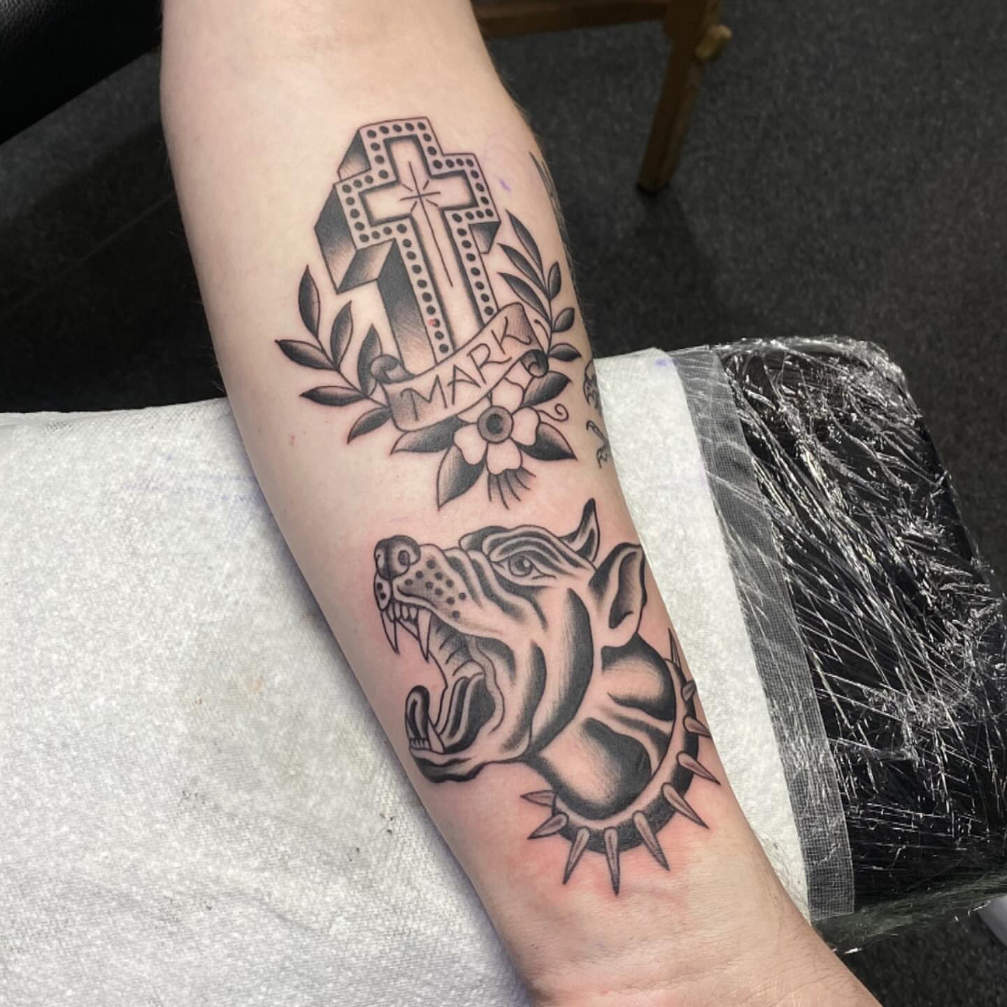 Tattoo by @stephhudsontattoo — american_traditional, black_and_grey