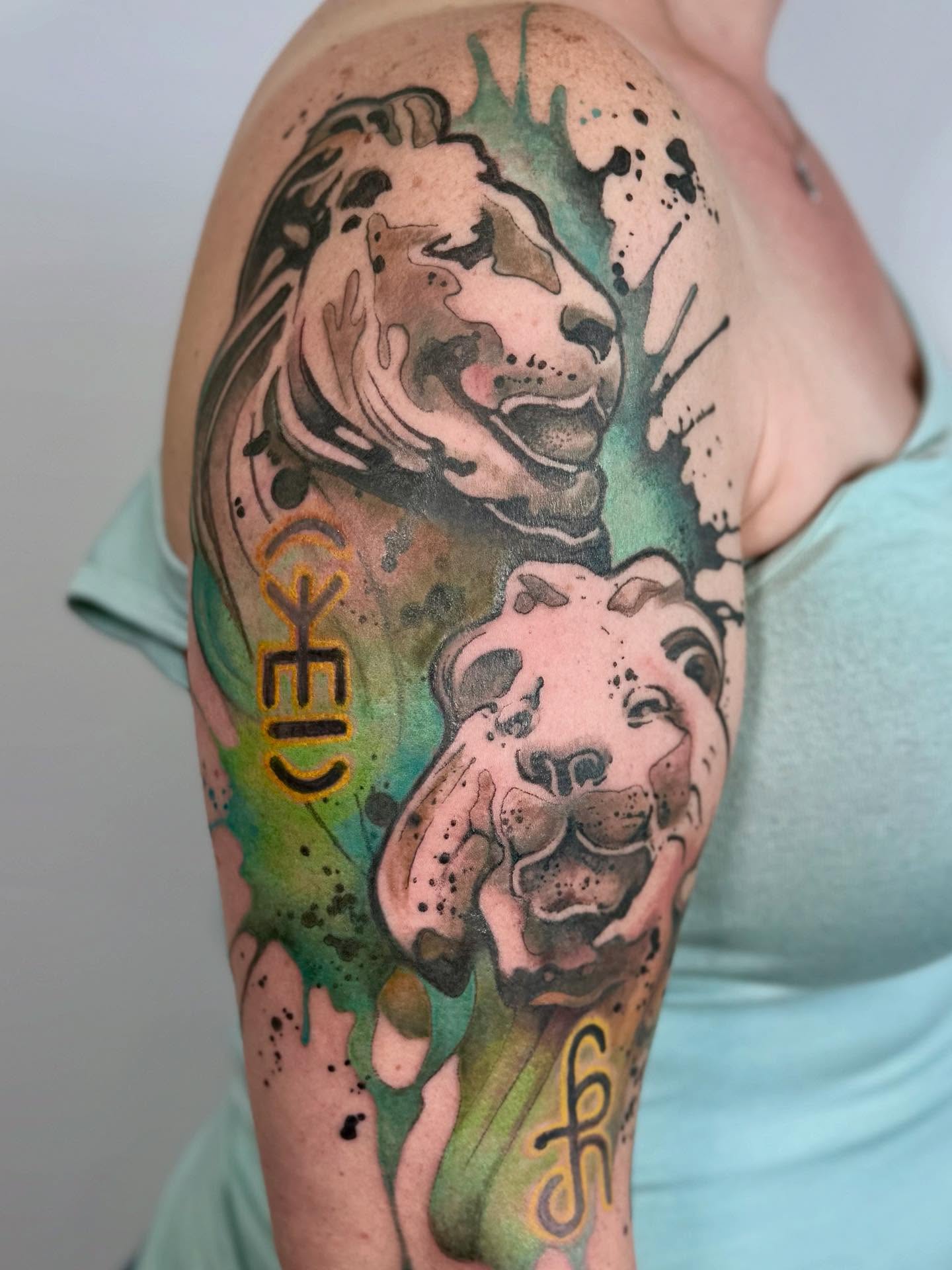Tattoo by @mrcoffeybean — watercolor, realism