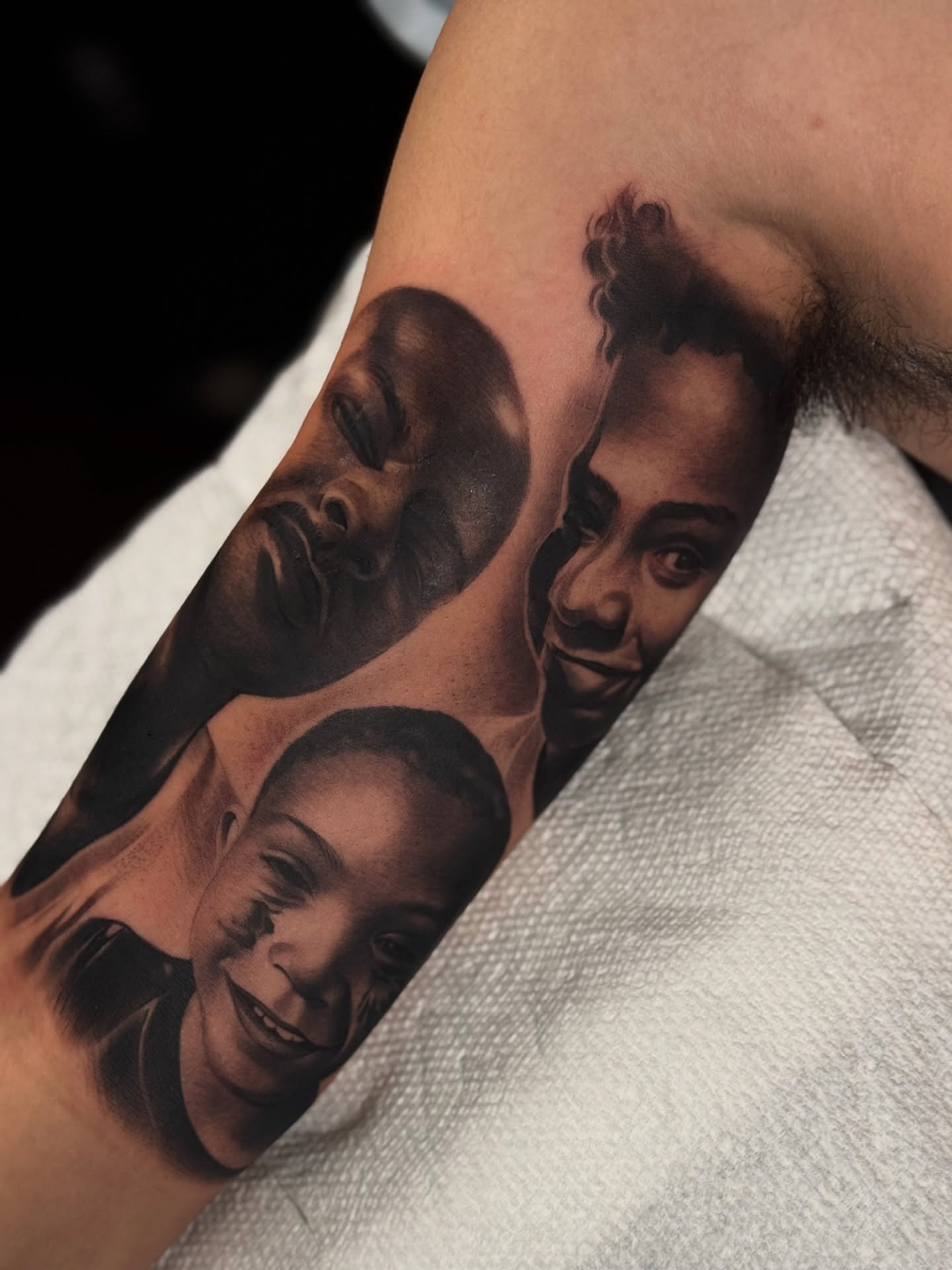 Family portrait realism tattoo on the forearm by 🇵🇭Joseph Passion