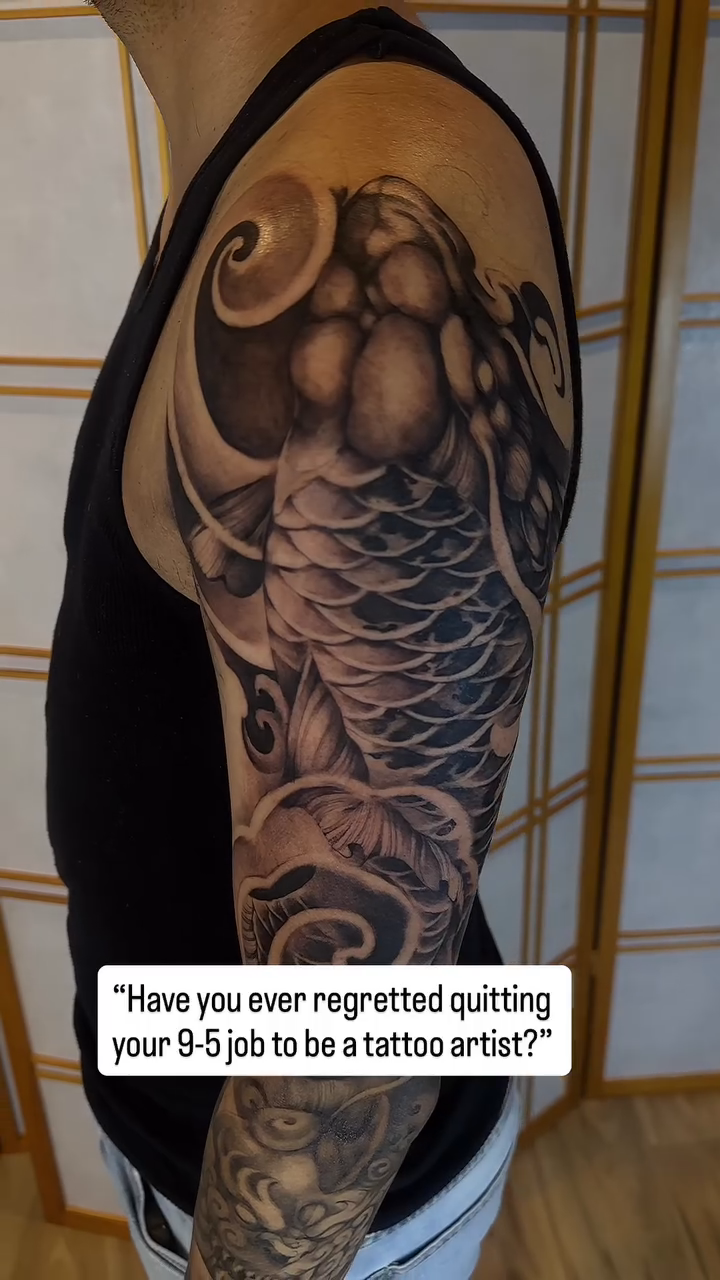 Koi fish japanese irezumi tattoo by LaurenBeez