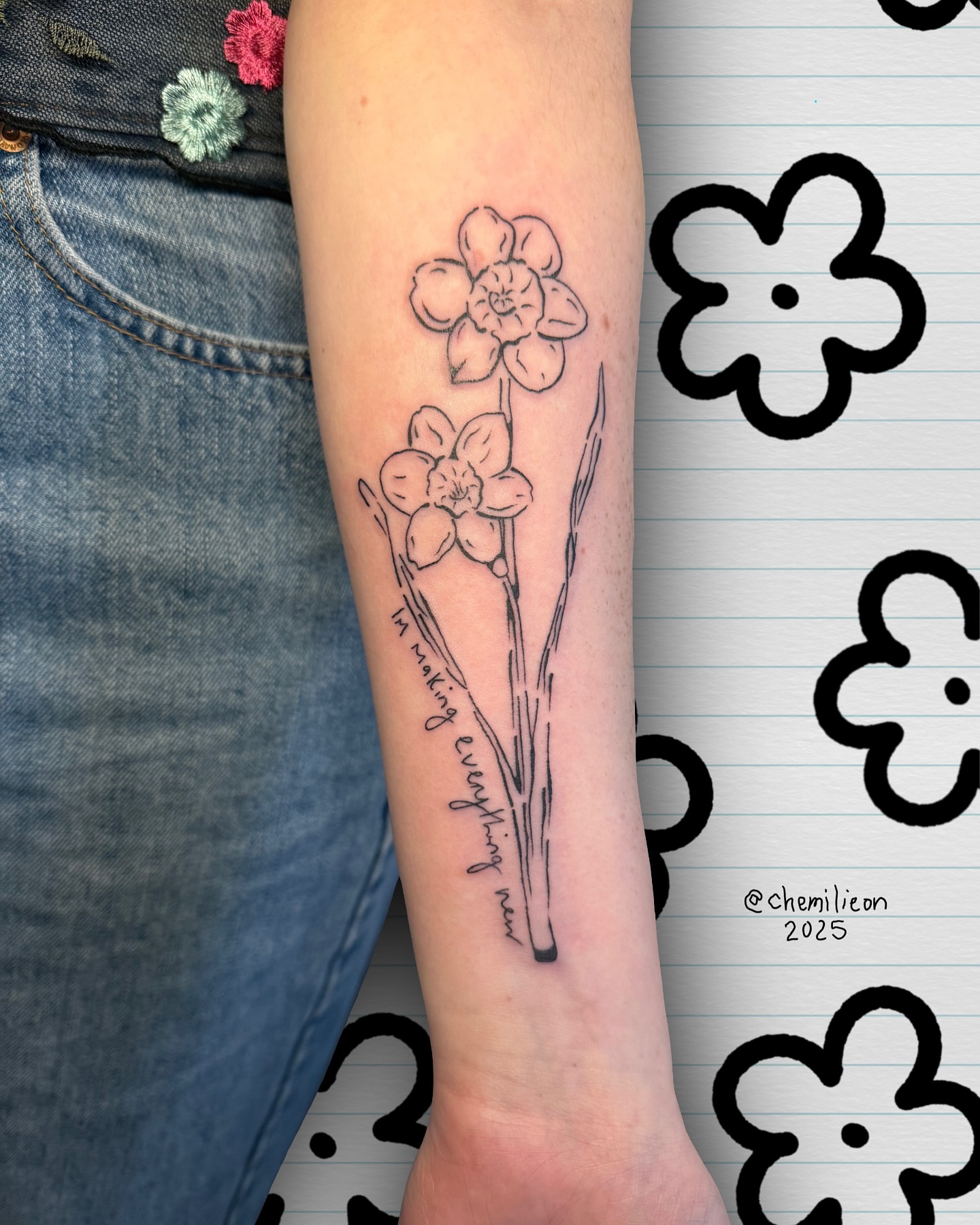 Tattoo by @chemilieon — fine_line