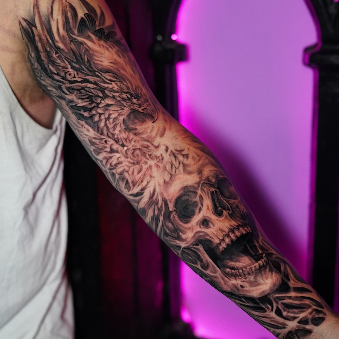 Tattoo by @johnnyc.ink — realism, dark_realism