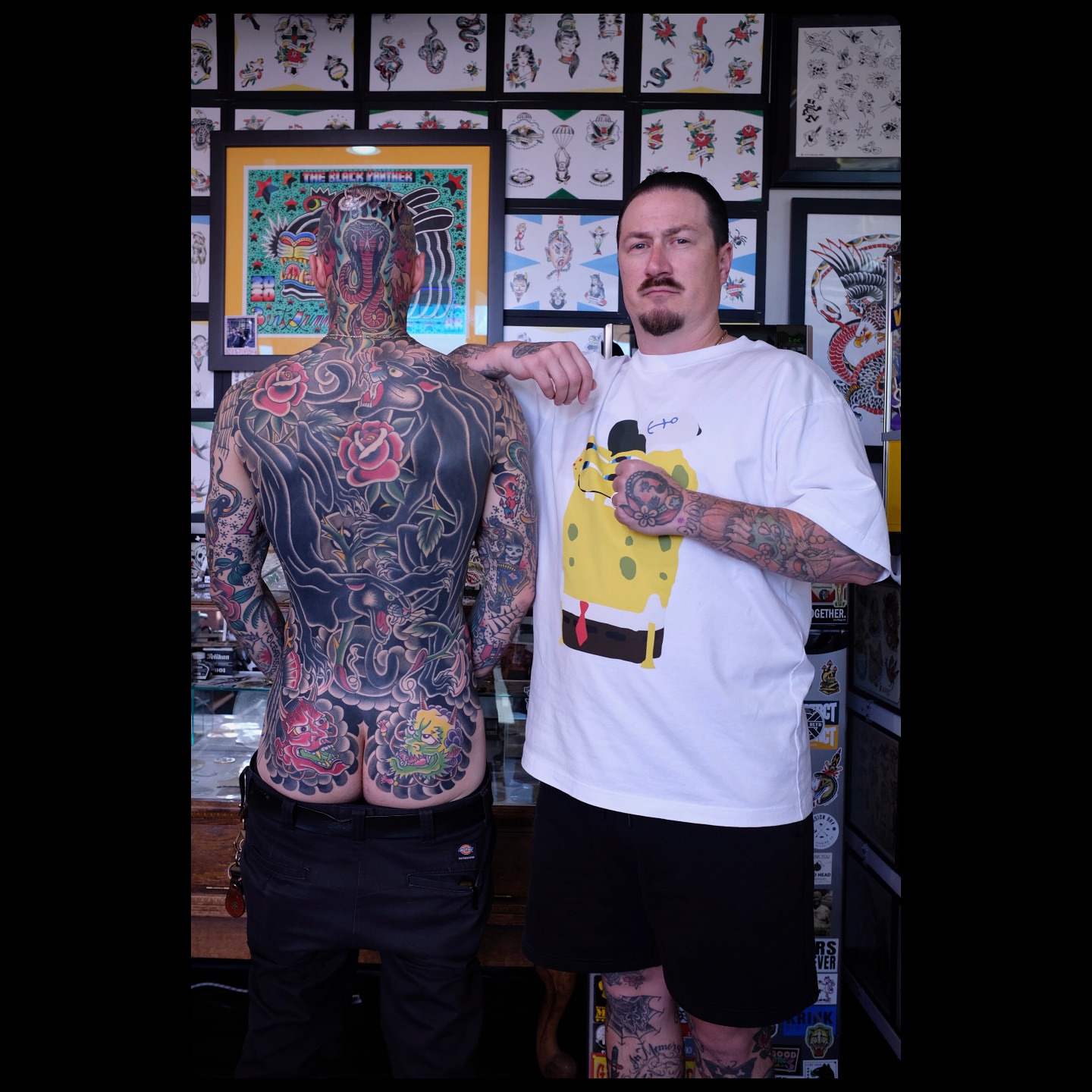 Full back tattoo American traditional tattoo on the back by Tim Howell
