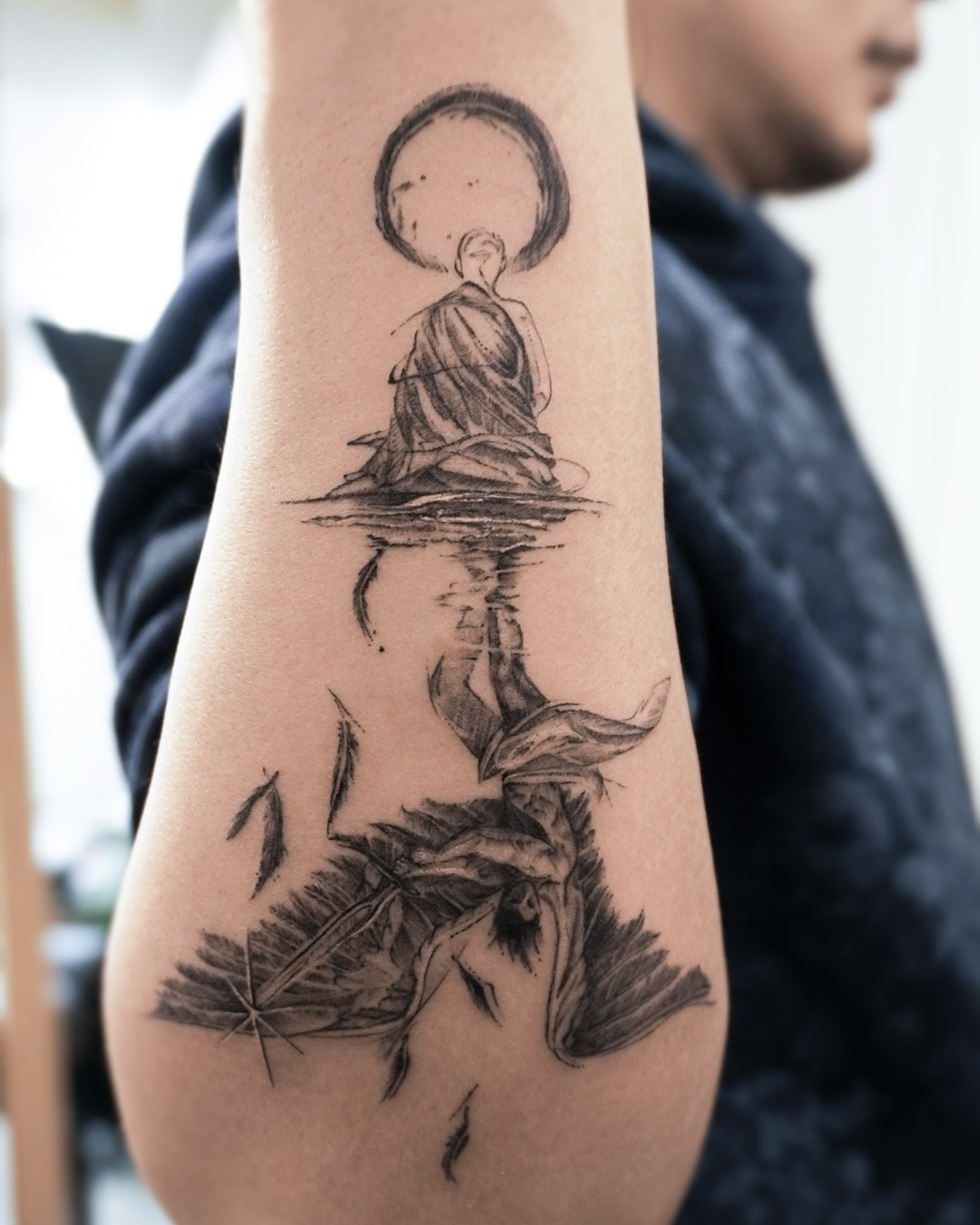 Tattoo by @maru.tattooist — black_and_grey, realism
