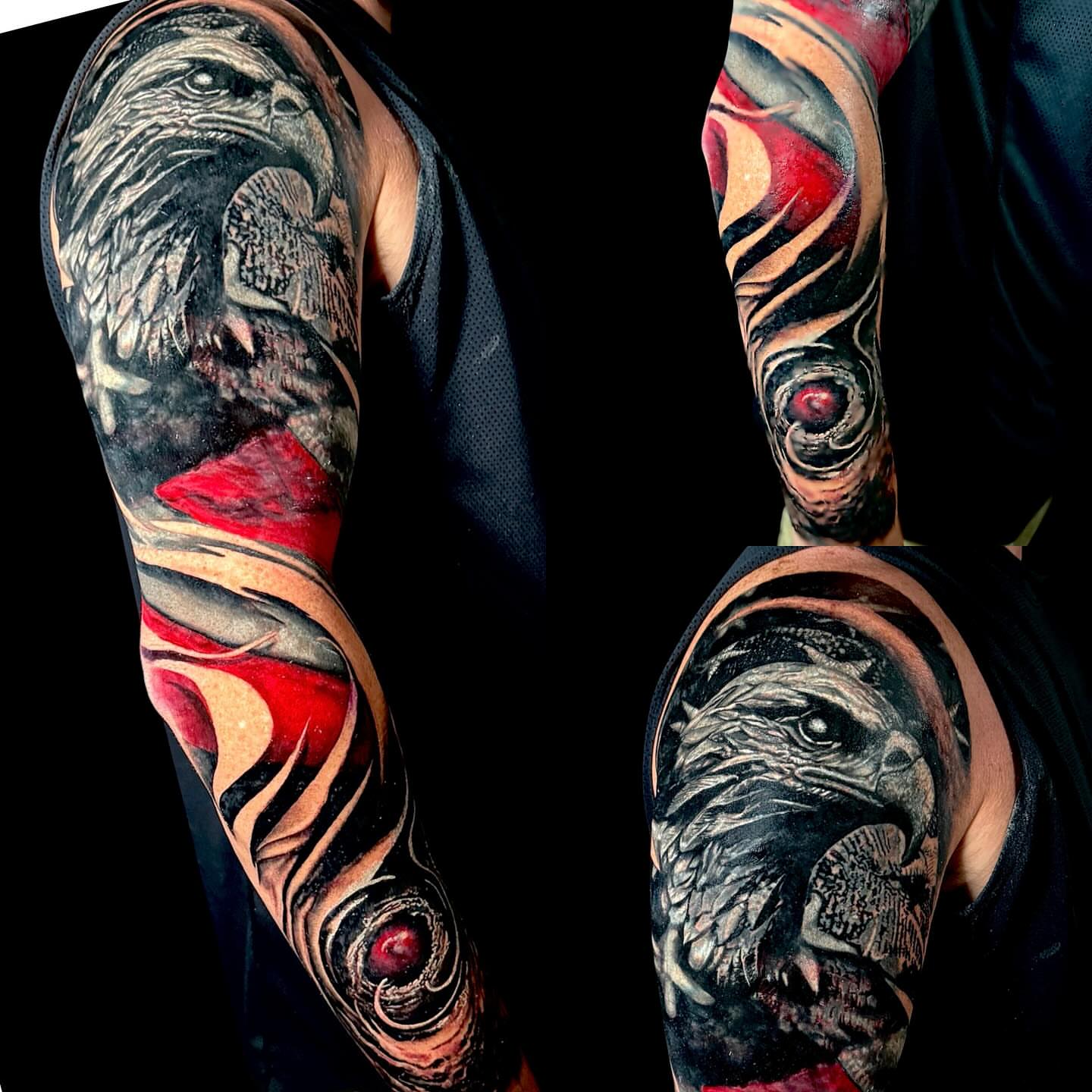 Tattoo by @calebwhitetattoos — realism, dark_realism