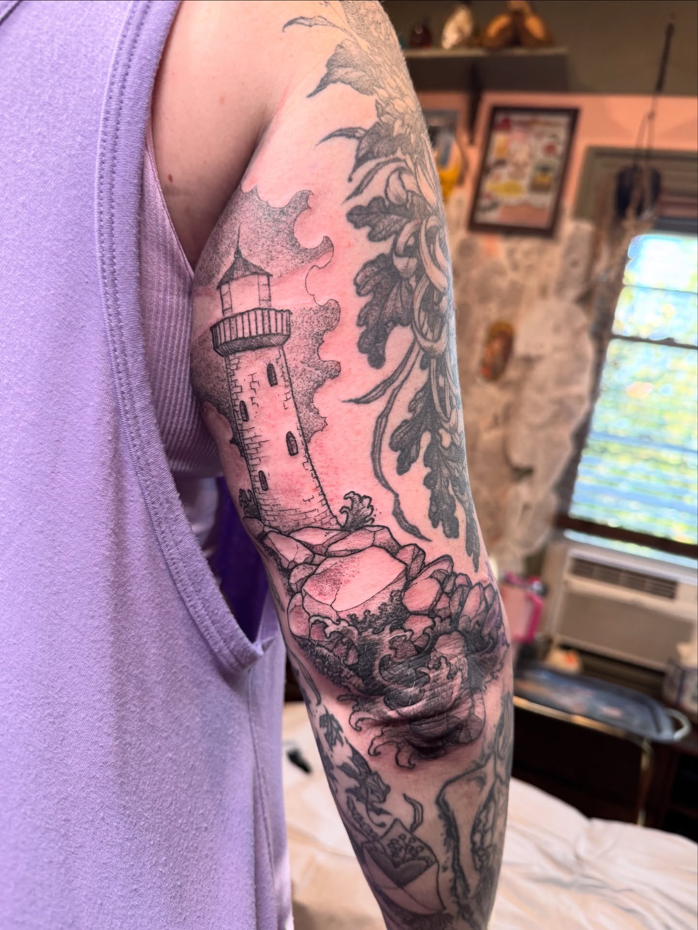 Tattoo by @rebekatattoos — black_and_grey