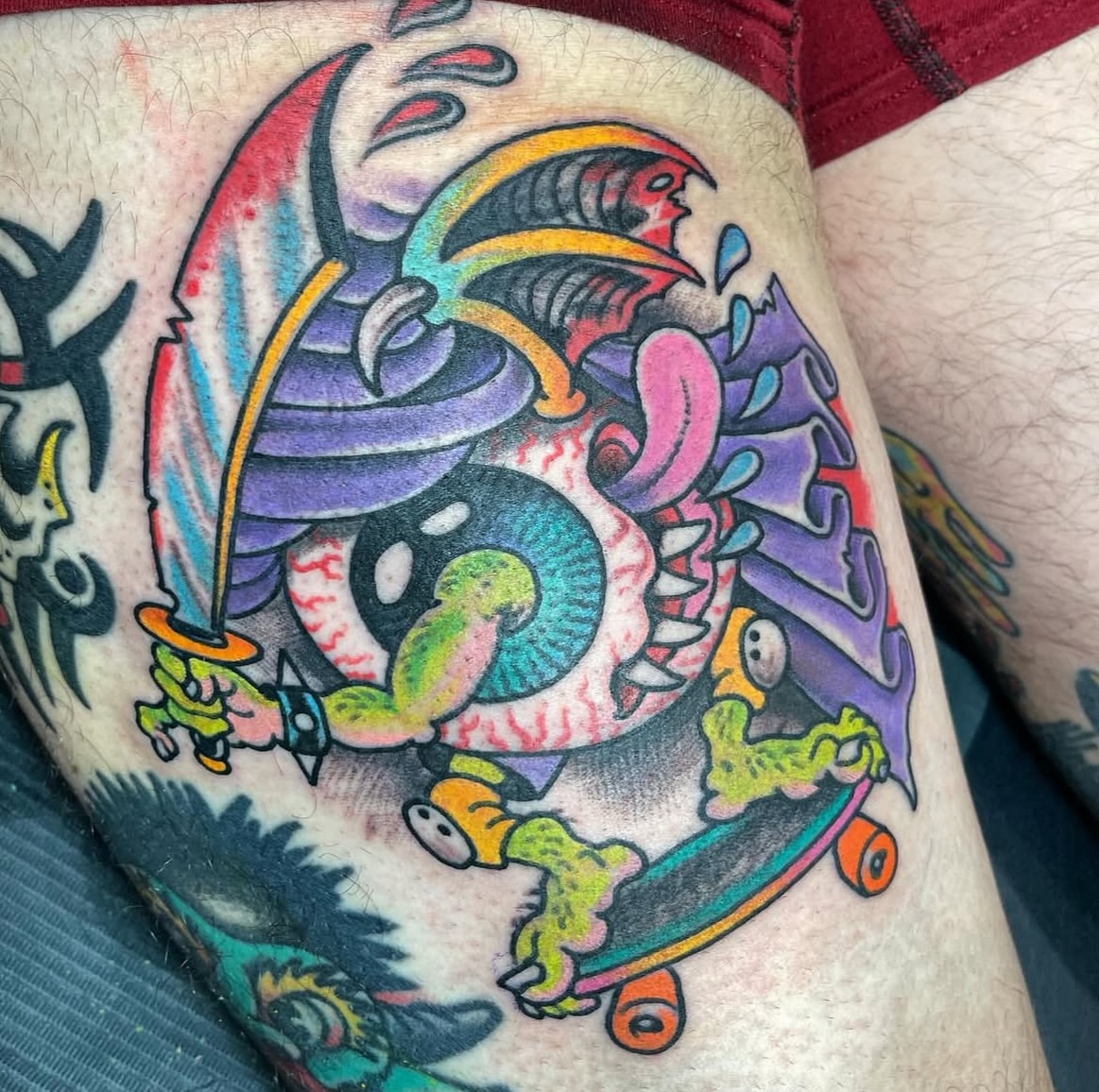 Tattoo by @mikewilsontattoo — new_school, surrealism