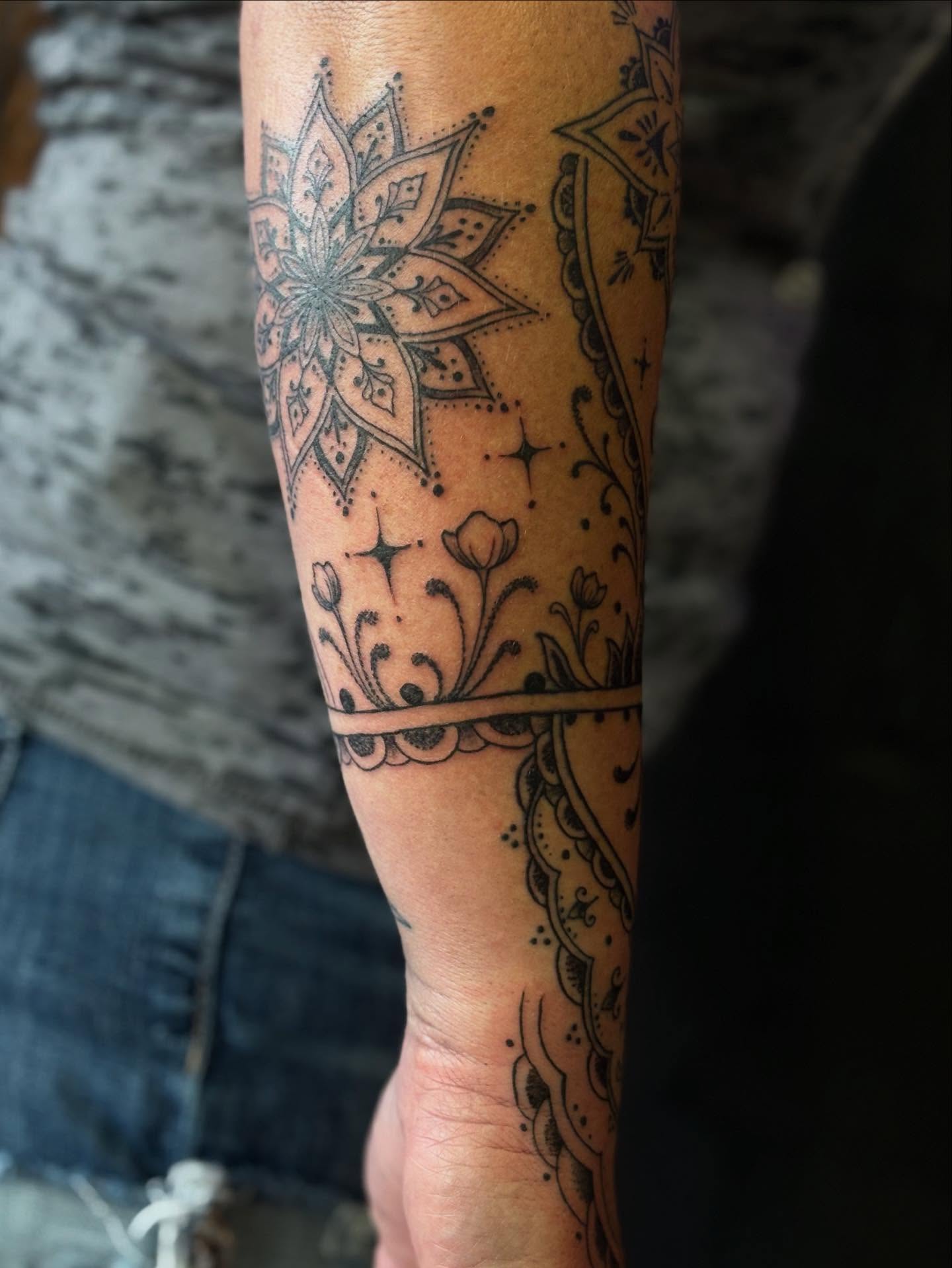 Mandala dotwork tattoo on the forearm by ✤ Ornamental Tattoo Artist ✤