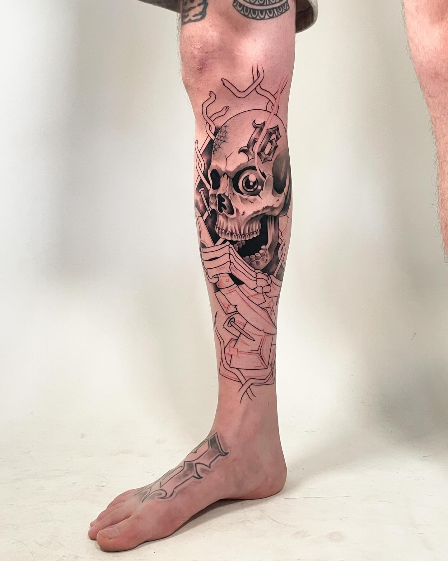 Tattoo by @leperemael — black_and_grey, realism