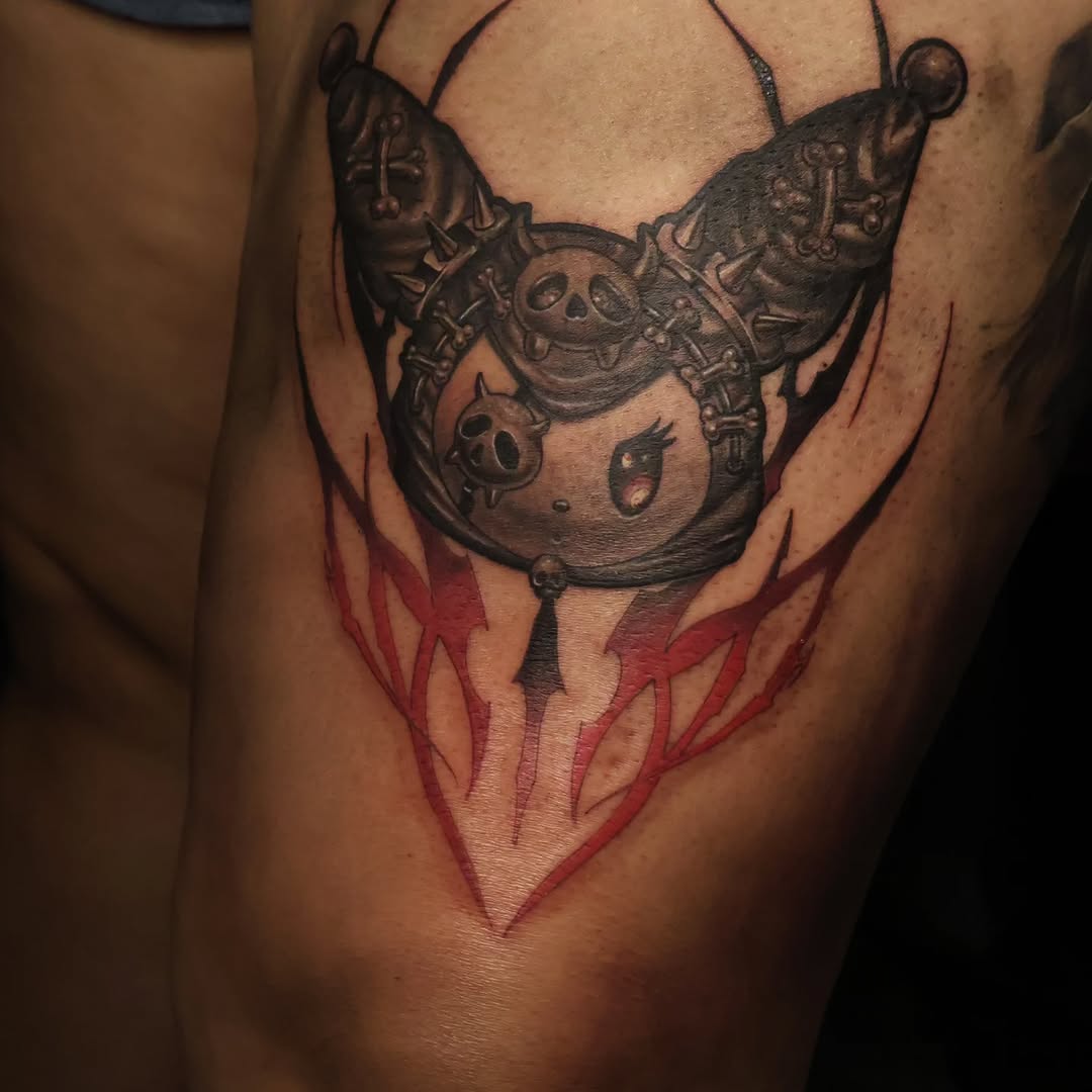 Tattoo by @joc_o_tattoo — black_and_grey, trash_polka