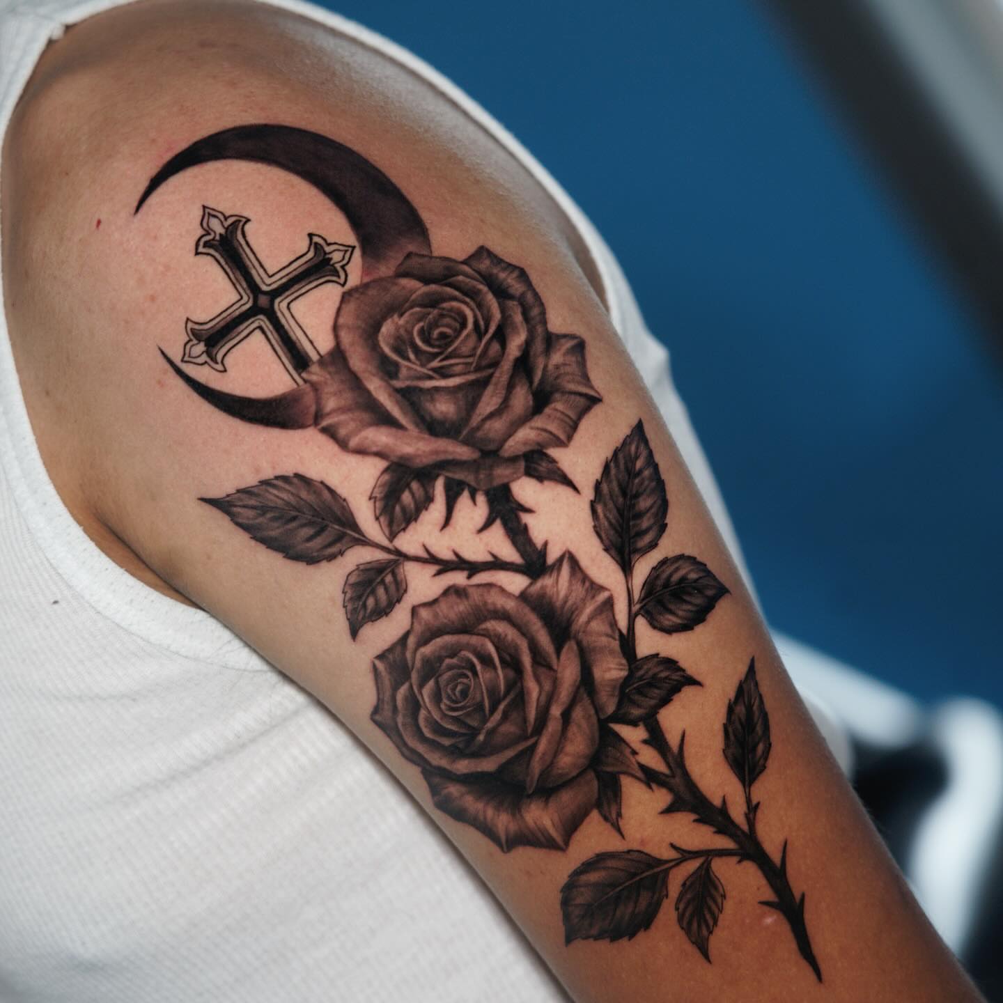 Tattoo by @gemmatattoooficiall — black_and_grey, realism