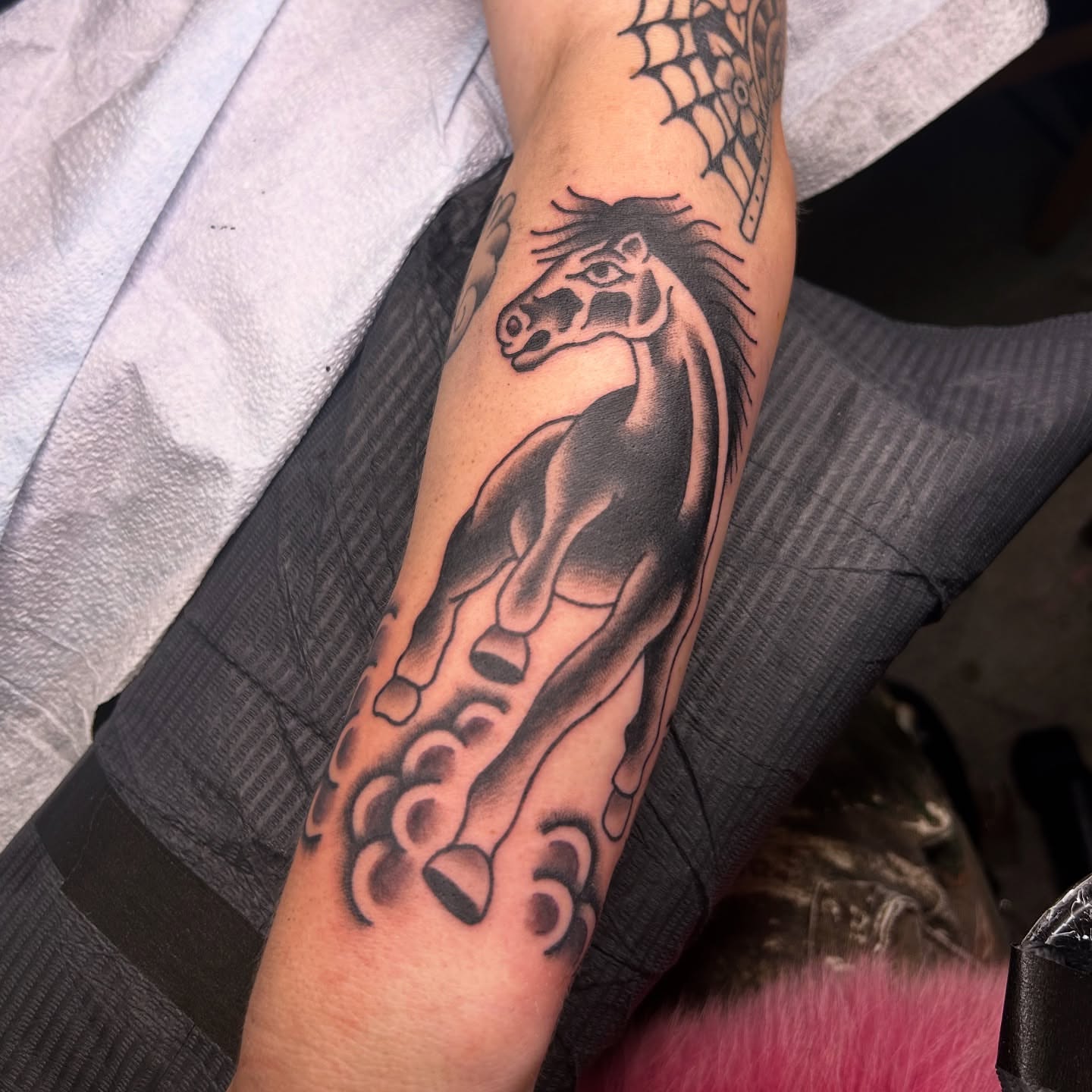 Tattoo by @rubyparkertattoos — black_and_grey