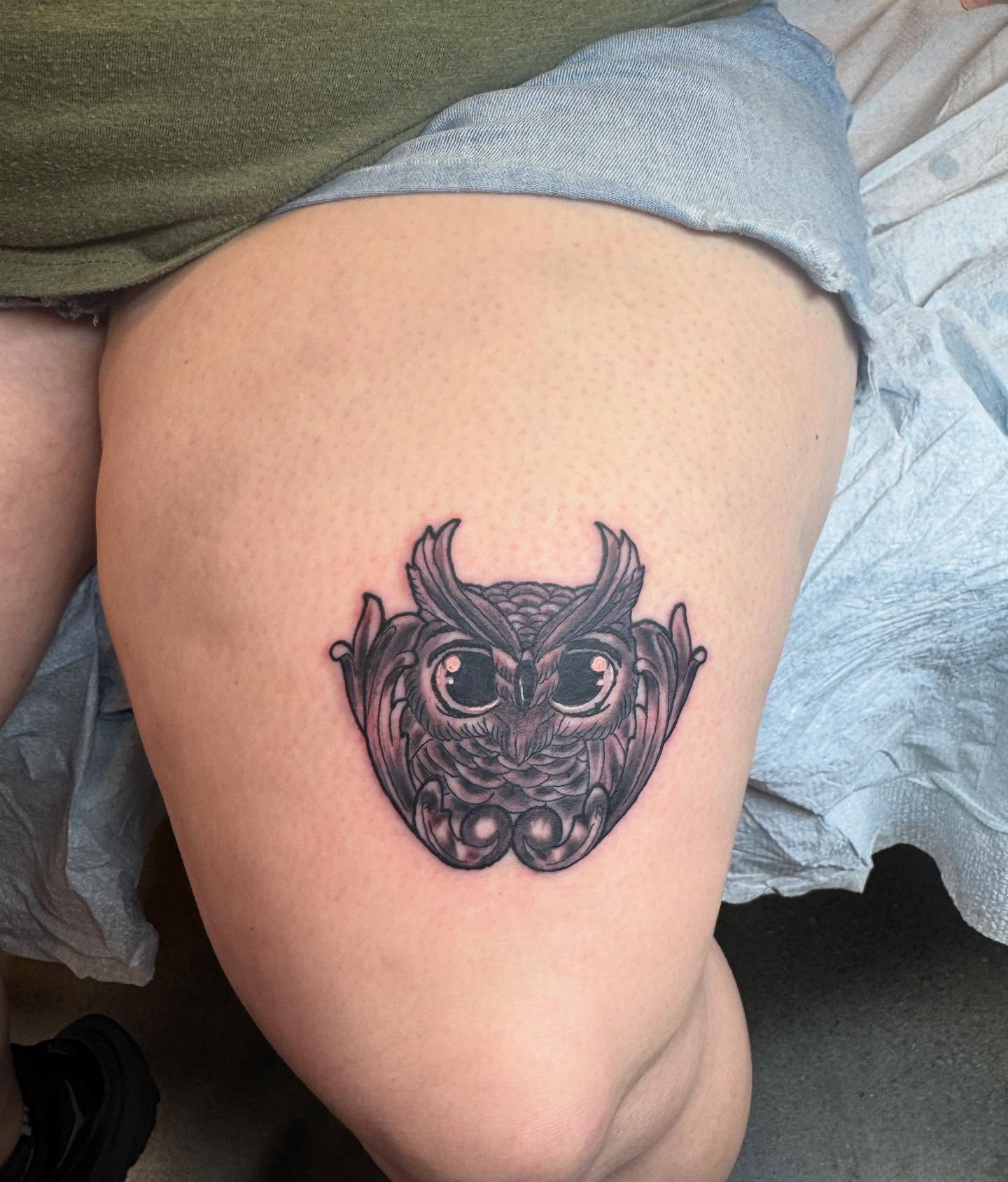 Tattoo by @splat_ter — black_and_grey