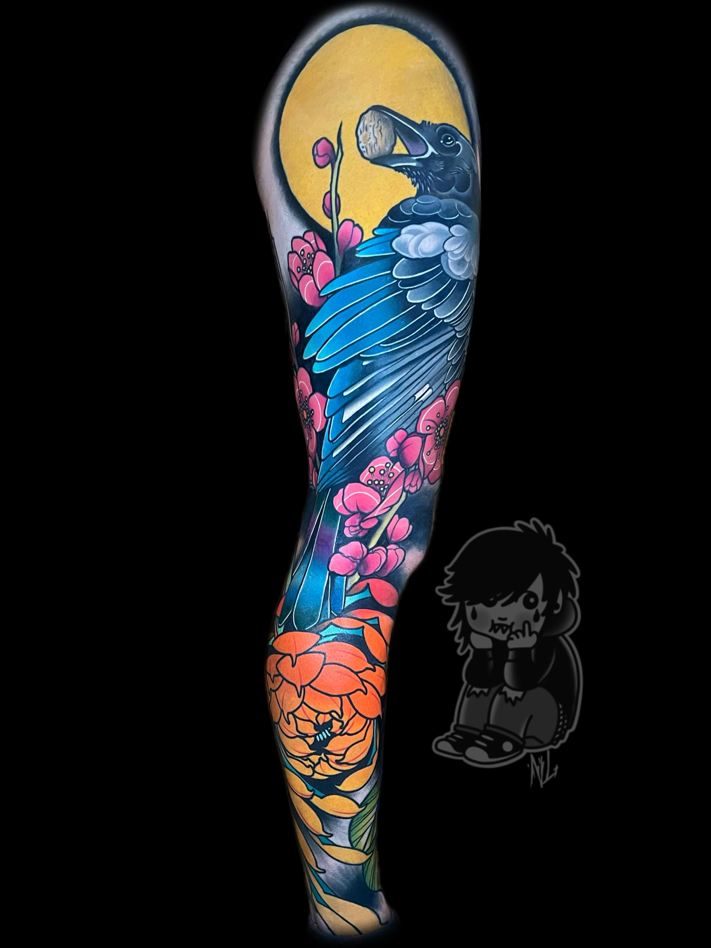 Tattoo by @nateleslietattoo — japanese_irezumi, dotwork
