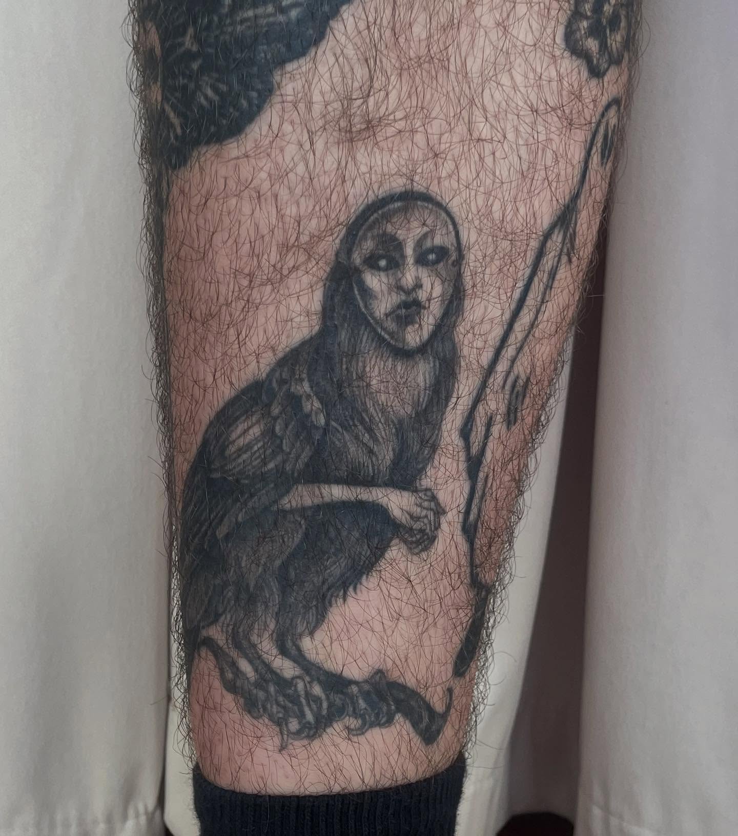 Tattoo by @whatreiley β black_and_grey