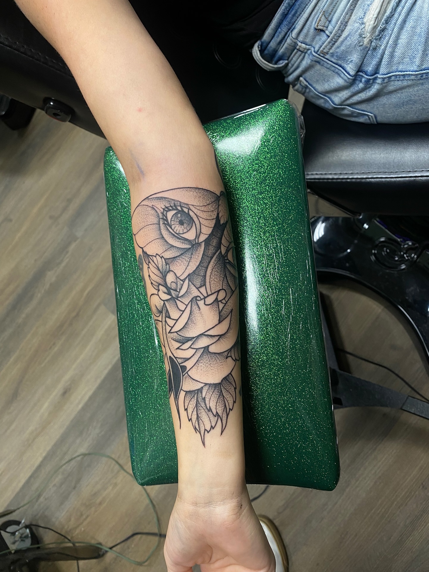 Tattoo by @camenglandtattoos — black_and_grey, realism