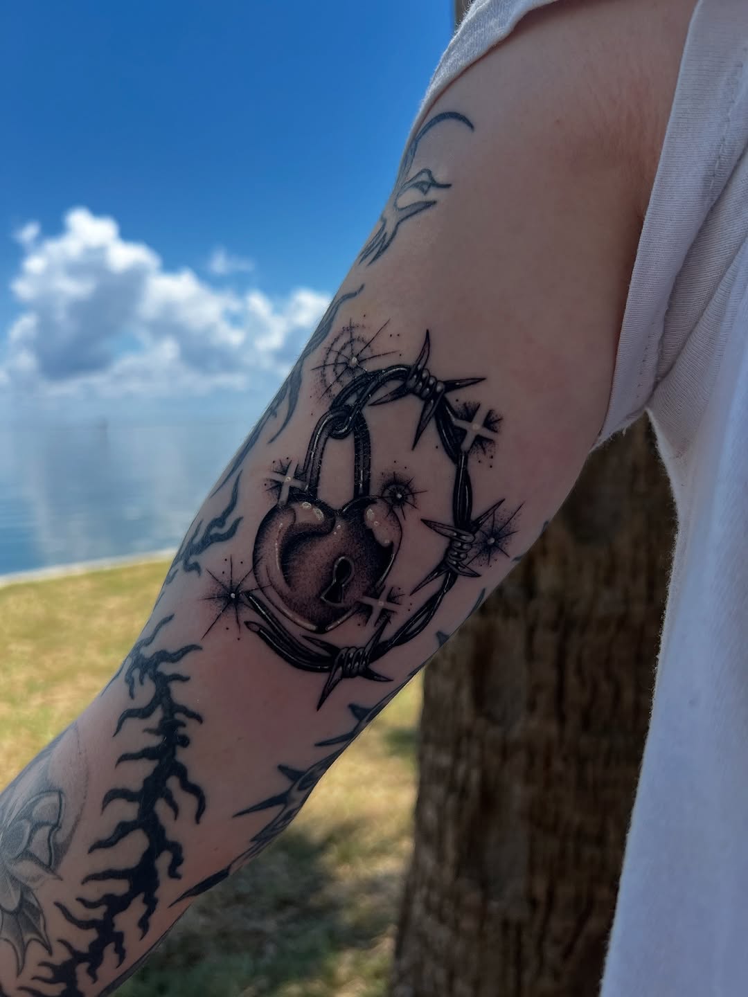 Tattoo by @maplestattoo — black_and_grey, fine_line