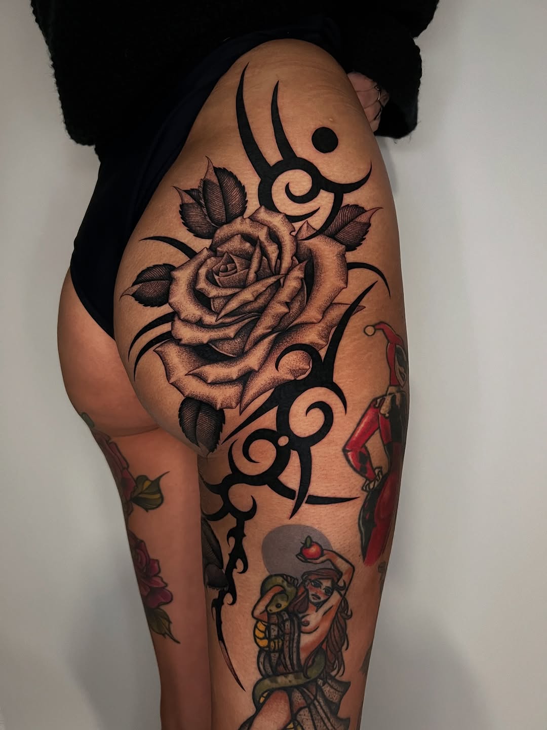 Tattoo by @maplestattoo — black_and_grey, tribal