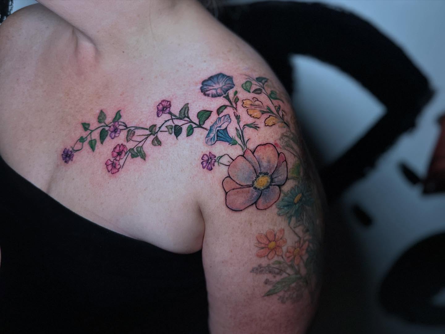 Tattoo by @darlindawntattoos — new_school, watercolor