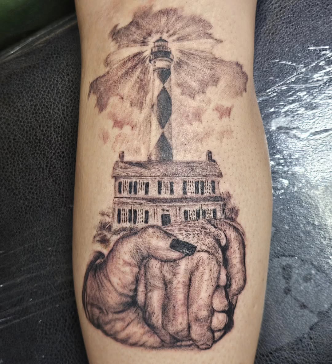 Tattoo by @tattoo8101 — realism, black_and_grey