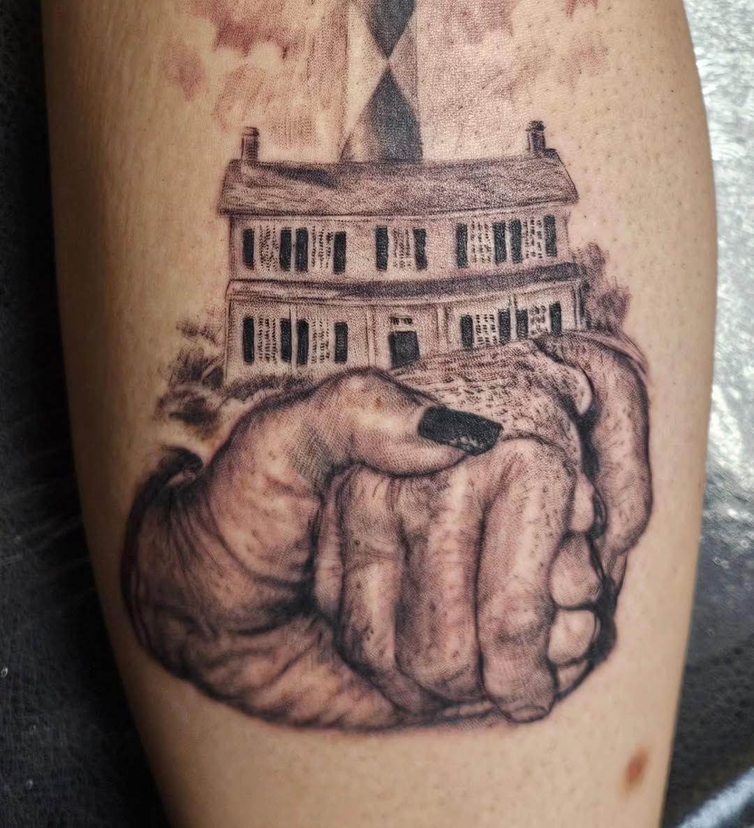 Tattoo by @tattoo8101 — realism, black_and_grey