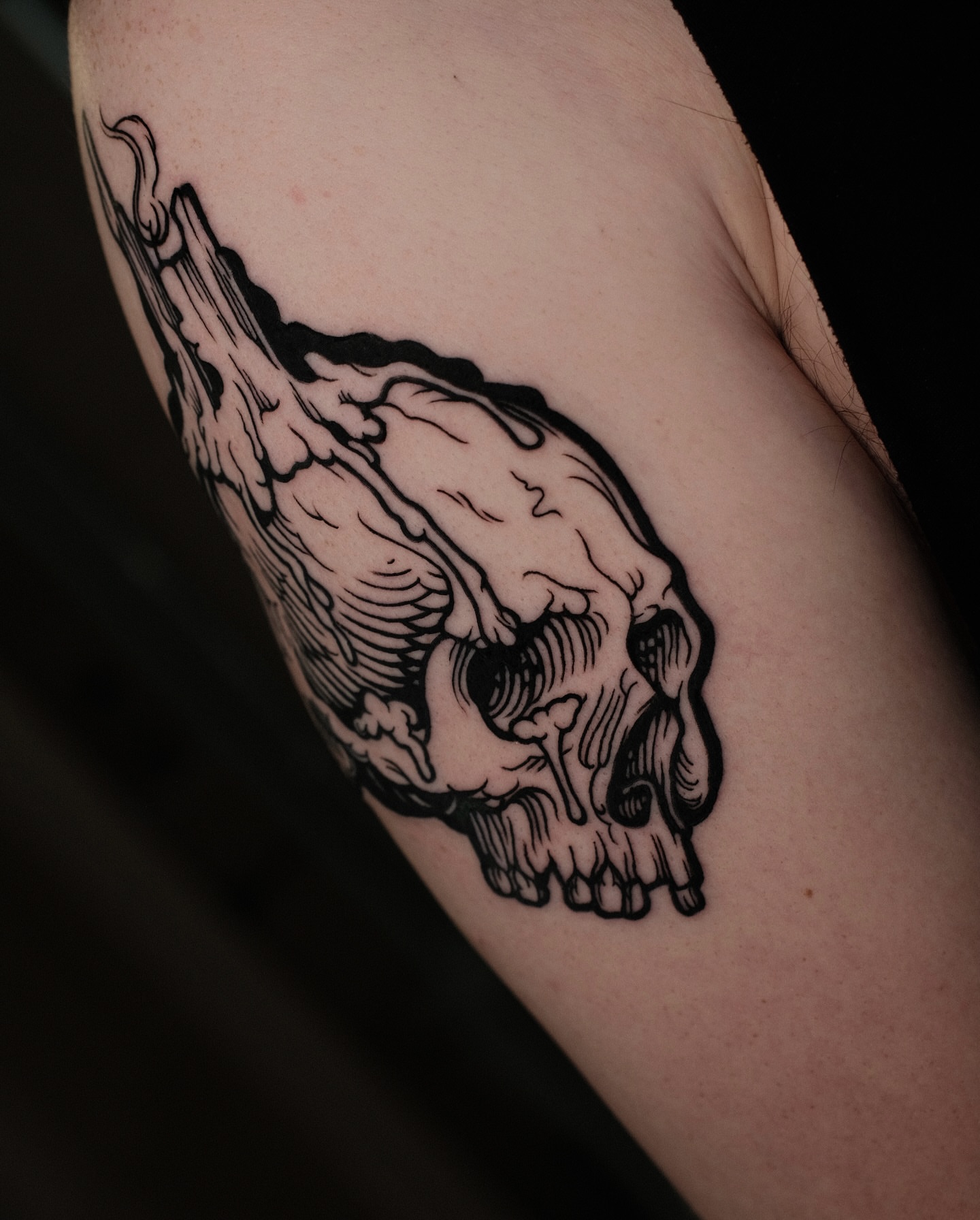 Tattoo by @staydoomed — black_and_grey