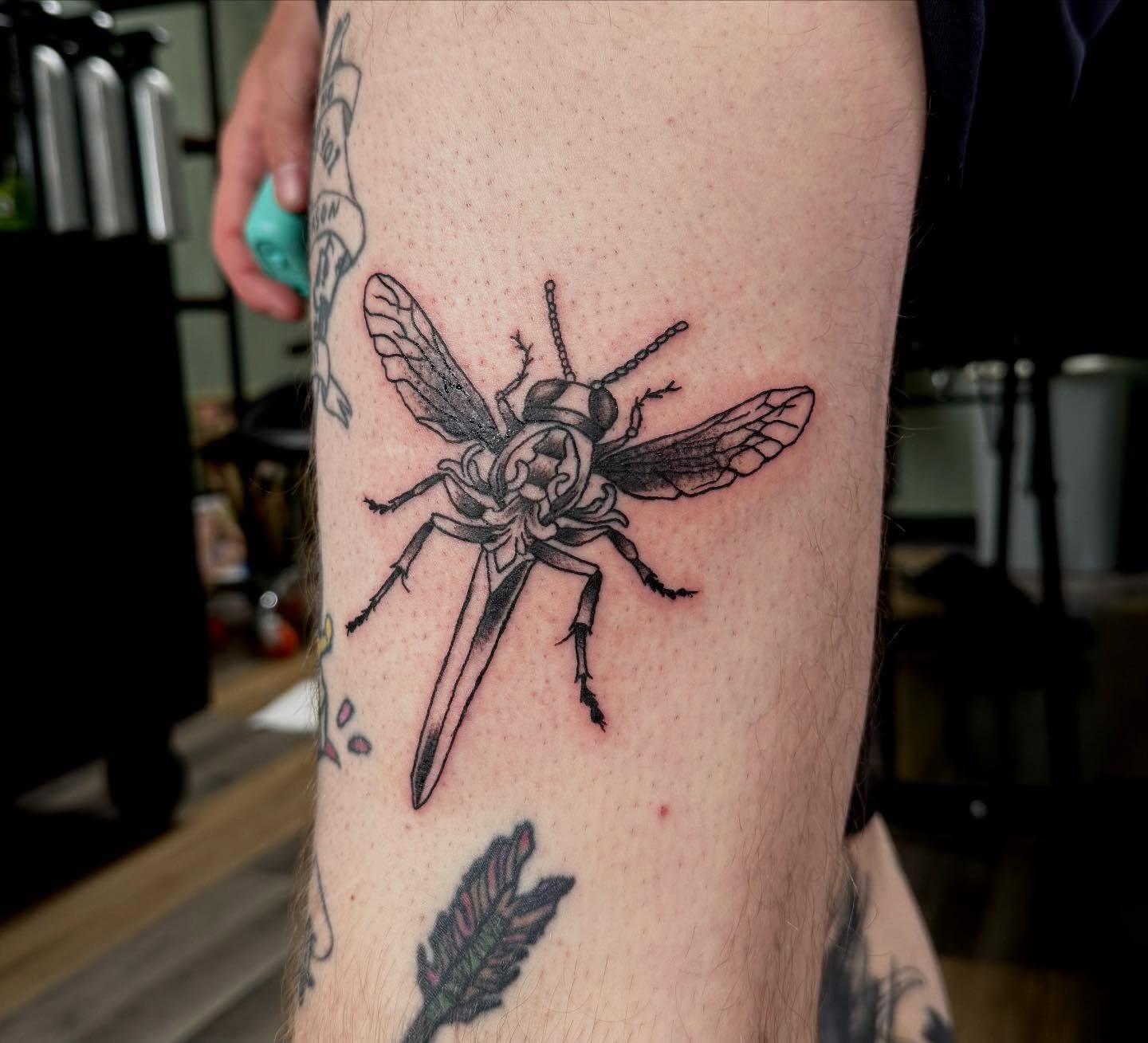 Tattoo by @inkdbybrit — black_and_grey