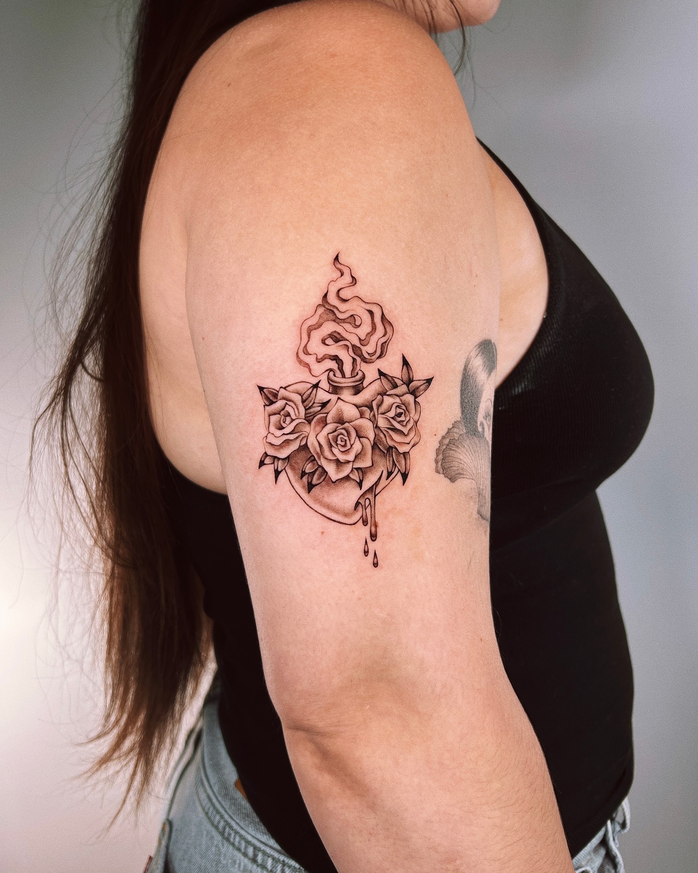 Tattoo by @ibuylemurs — black_and_grey