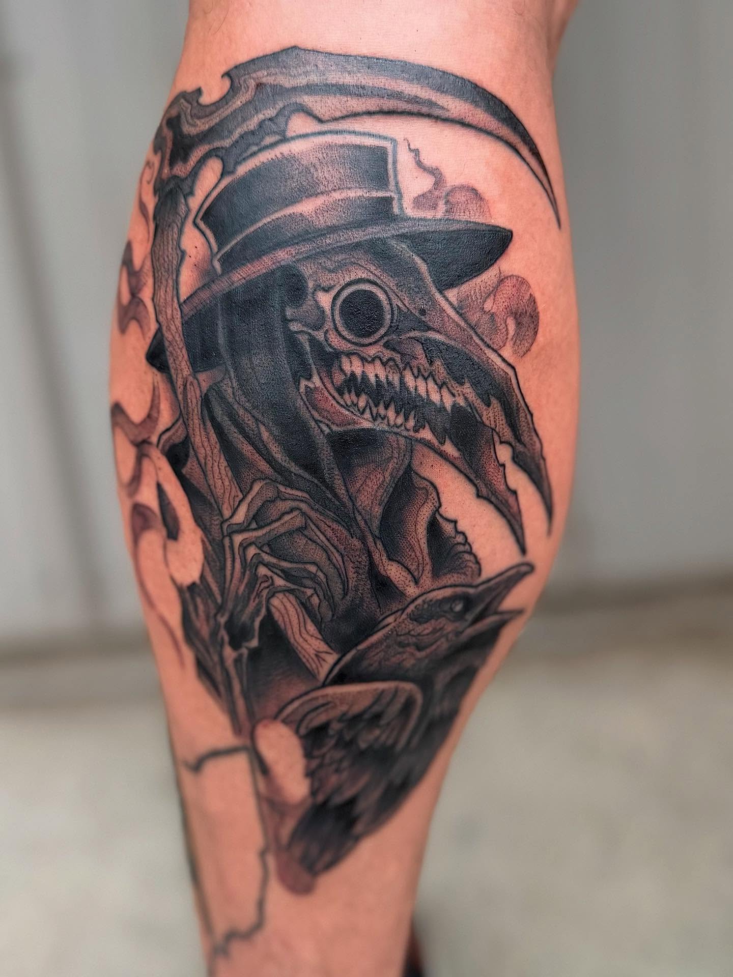 Tattoo by @gatorgirltattoo — black_and_grey, realism