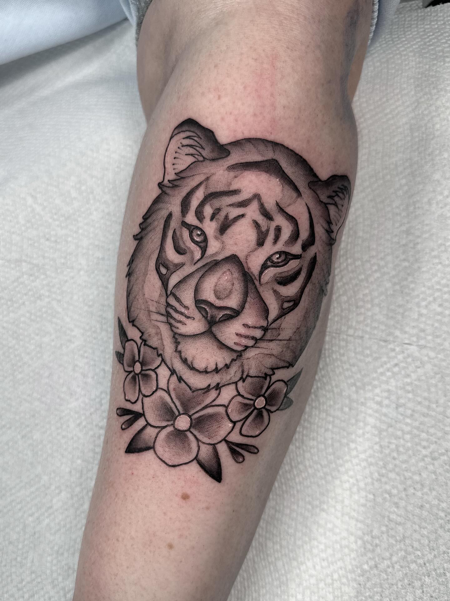 Tattoo by @feraleyes — black_and_grey, realism