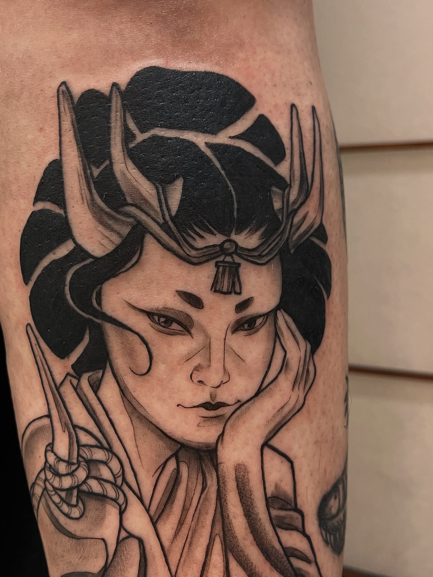 Tattoo by @eudipaula — black_and_grey
