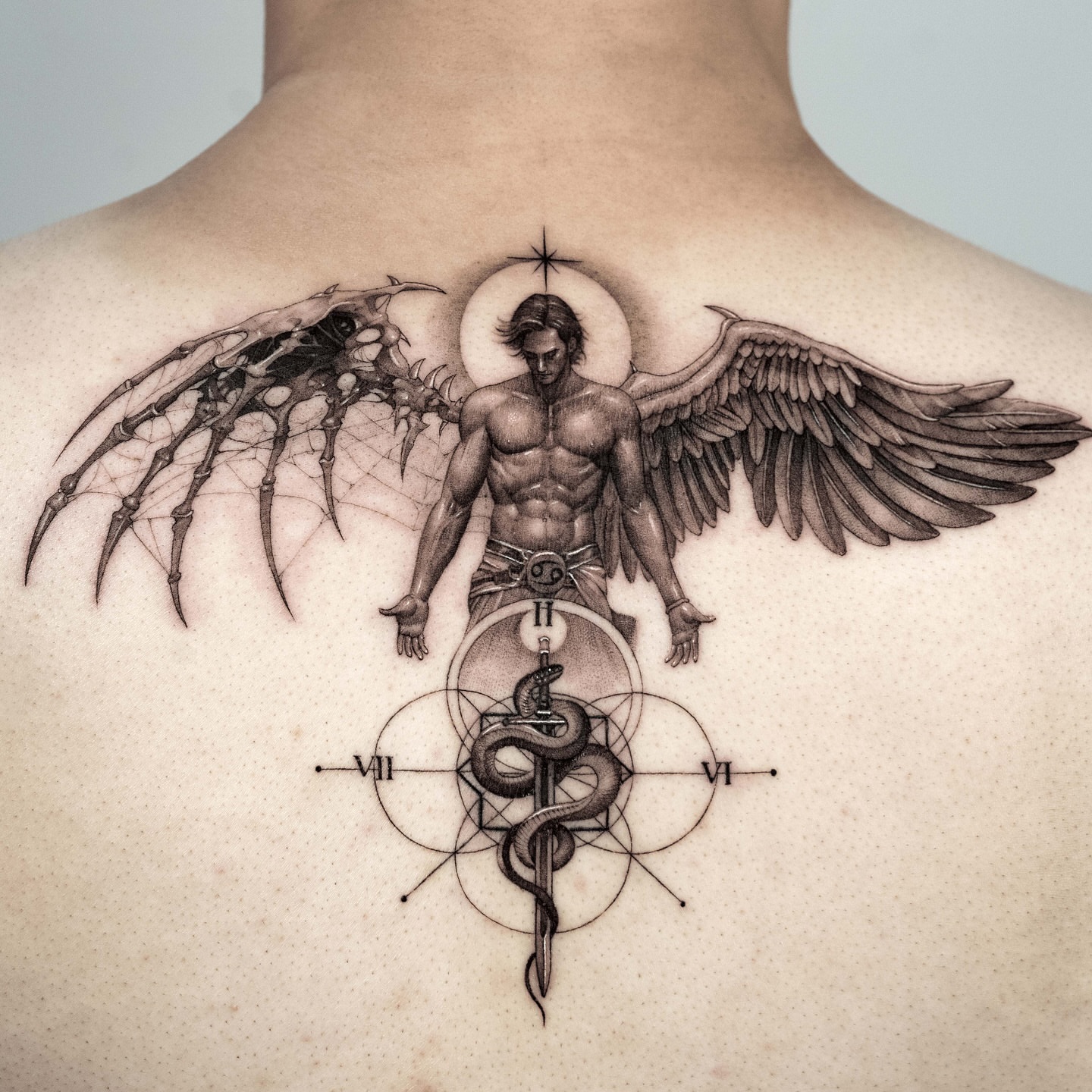 Tattoo by @2hou_tattooist — black_and_grey, realism