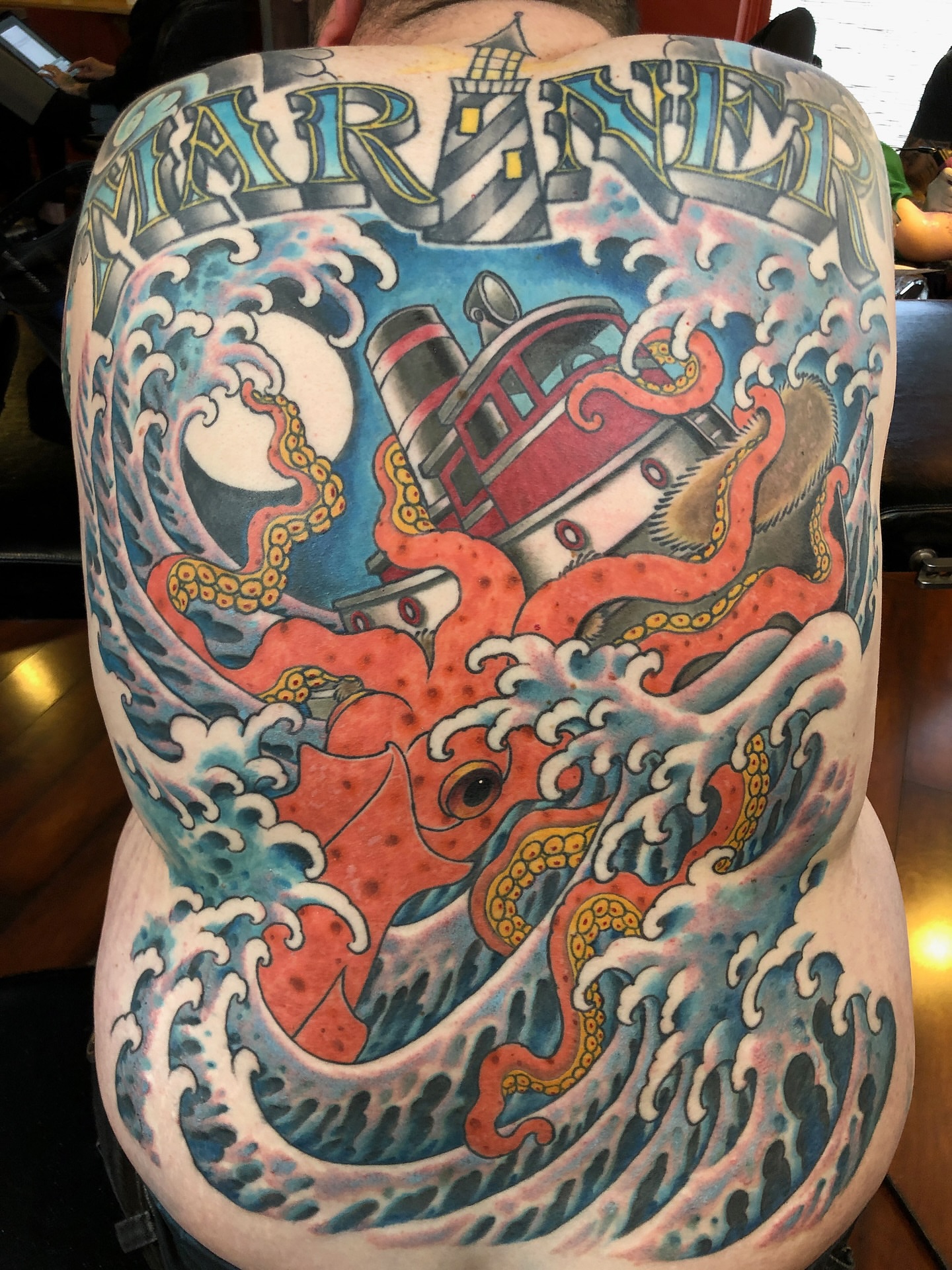 Tattoo by @aaron_bell — american_traditional, dotwork