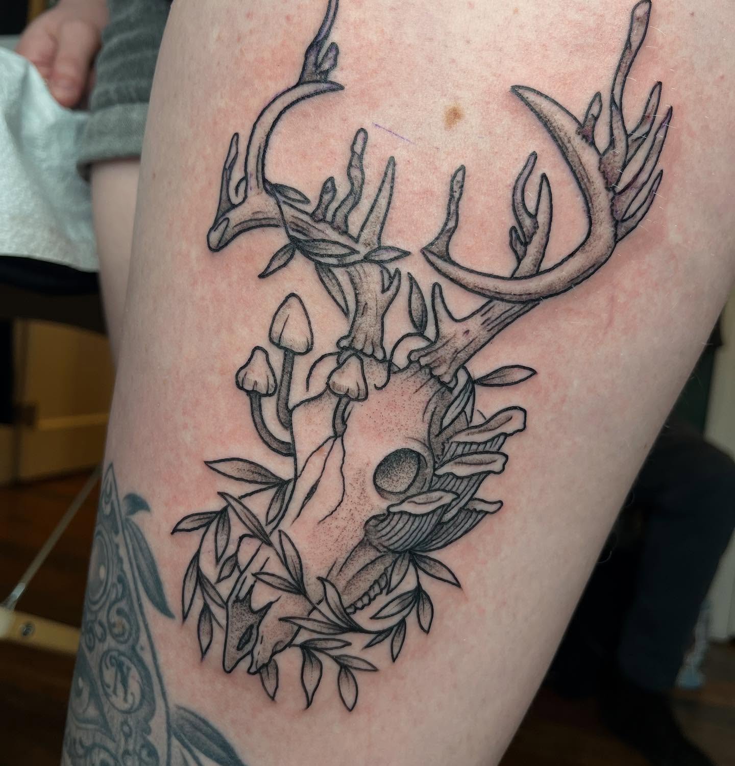 Tattoo by @velesara_tattoo — black_and_grey, realism