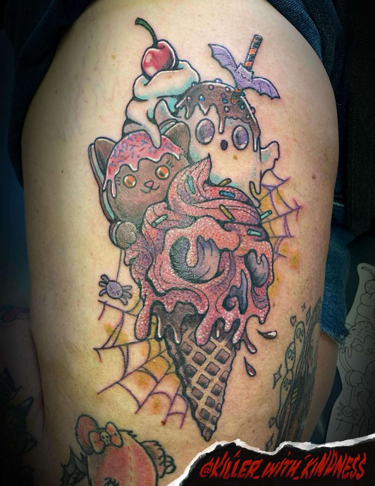 Tattoo by @killer_with_kindness — new_school, dotwork
