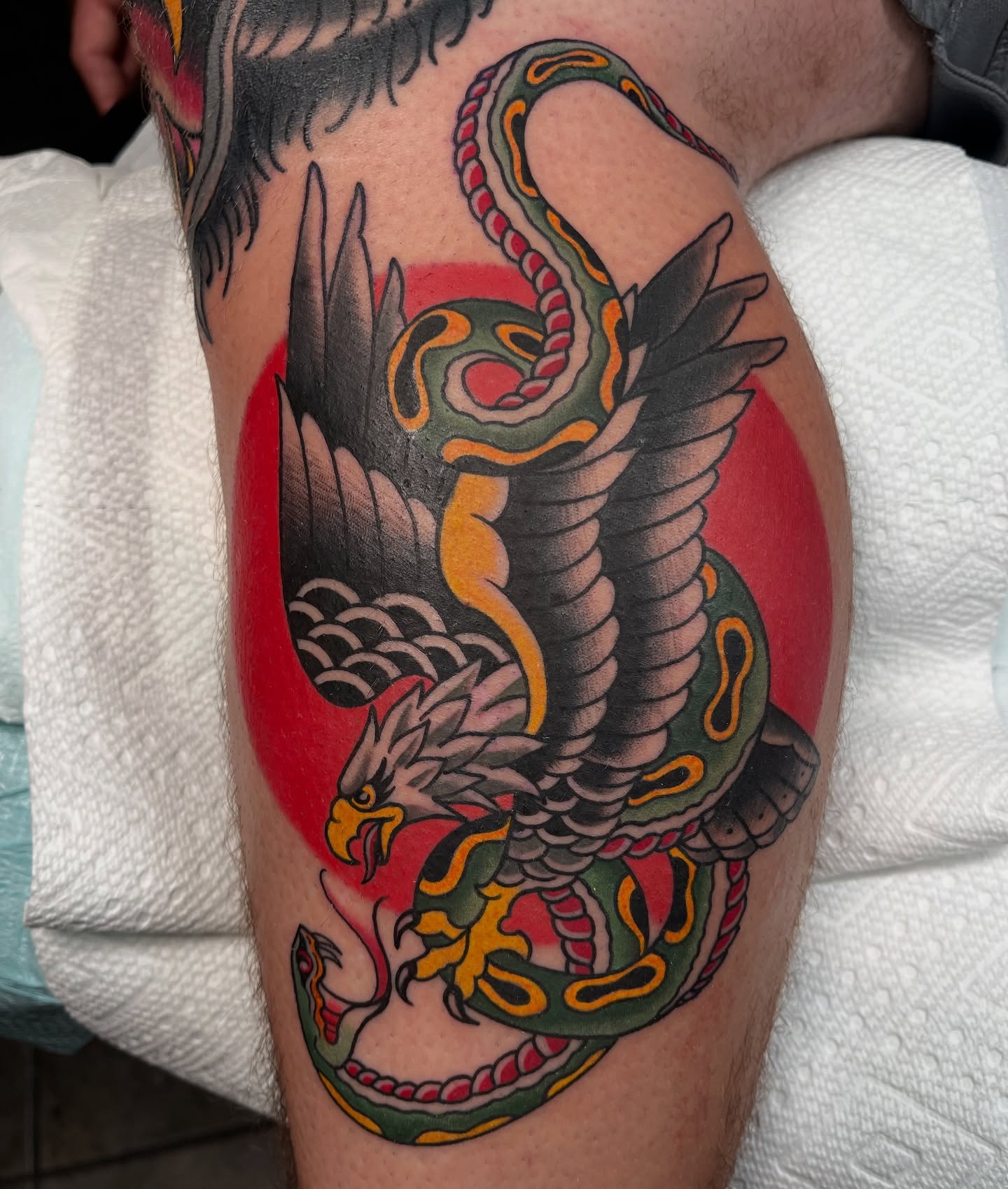 Tattoo by @tattoosbyjon — american_traditional, japanese_irezumi