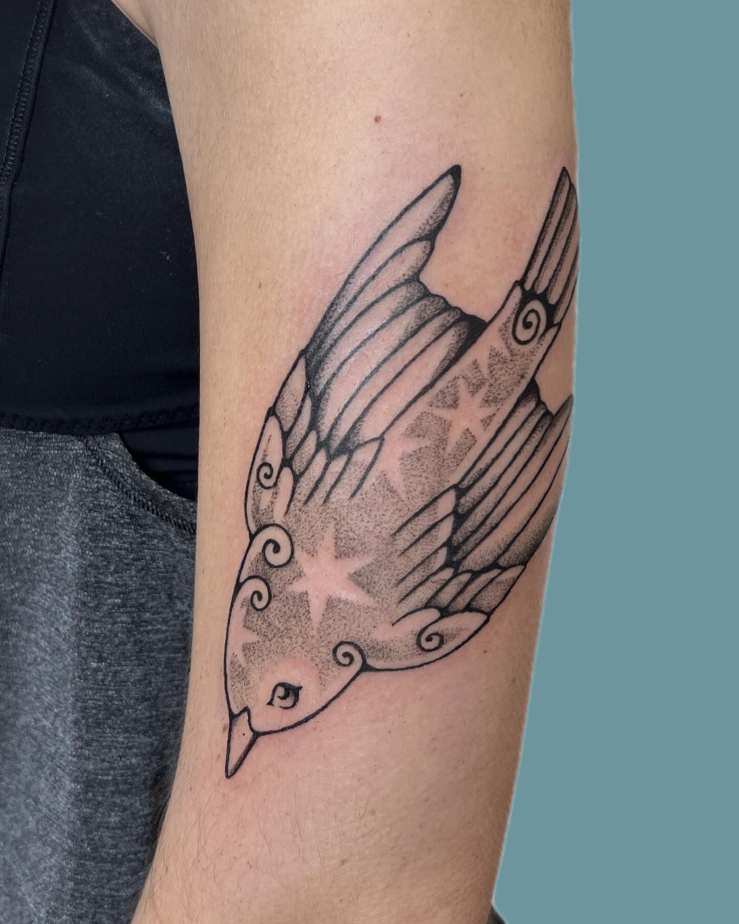 Tattoo by @rachelradiant — dotwork