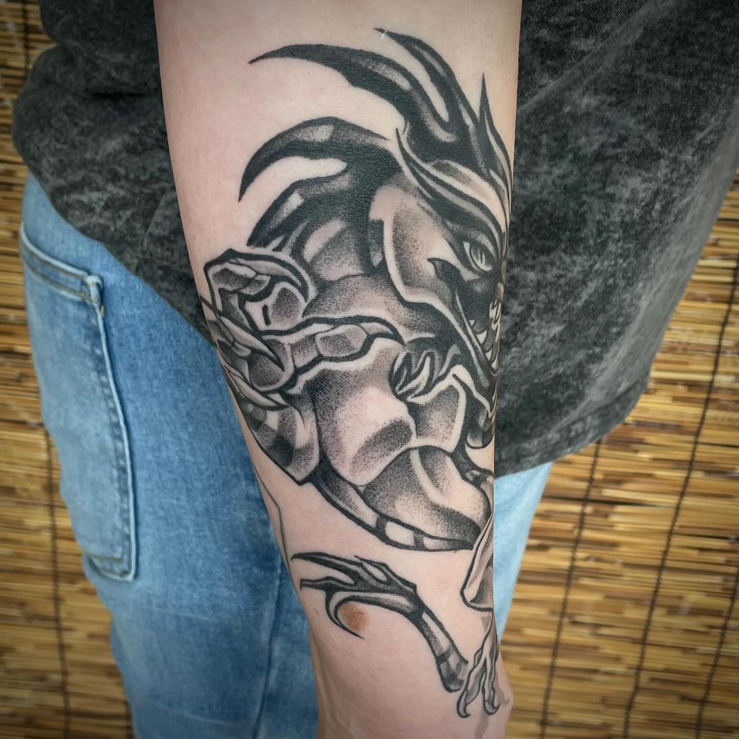 Tattoo by @darkwood.tattoos — black_and_grey